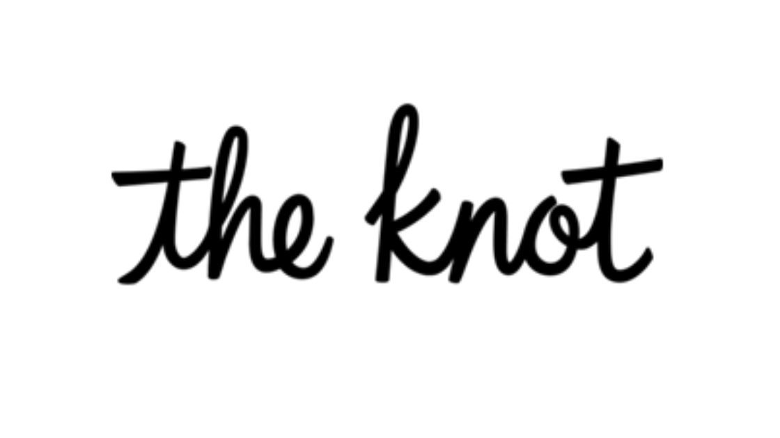 Text logo reading 'the knot' in black cursive font on a white background.