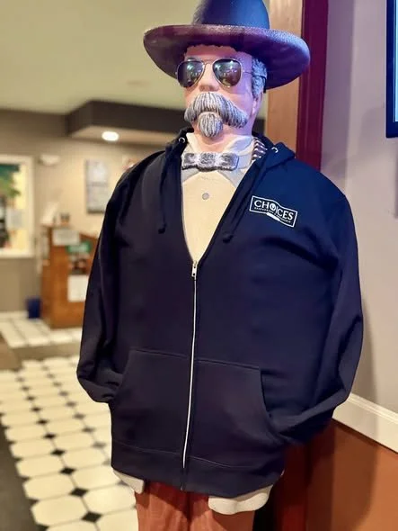 Jack daniel wearing hooded sweatshirt