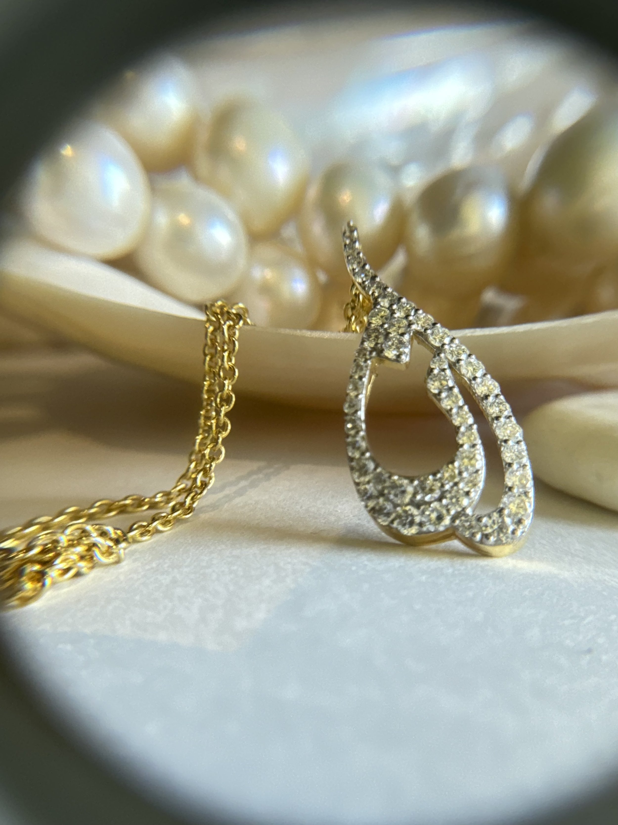 Custom Arabic Calligraphy Initials Necklace Gold and Diamonds Elissar Jewels.jpeg