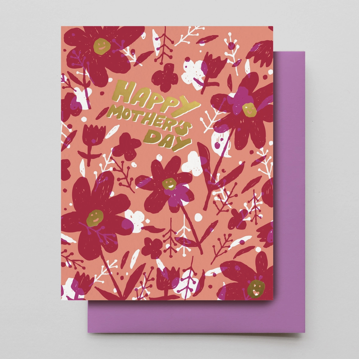 Gold Foil Wildflowers Mother's Day Card