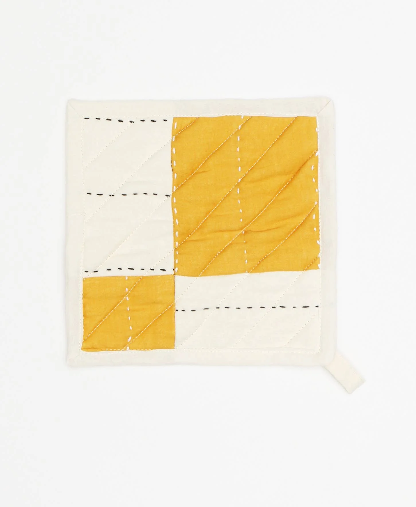 Quilted Pot Holder - Mustard