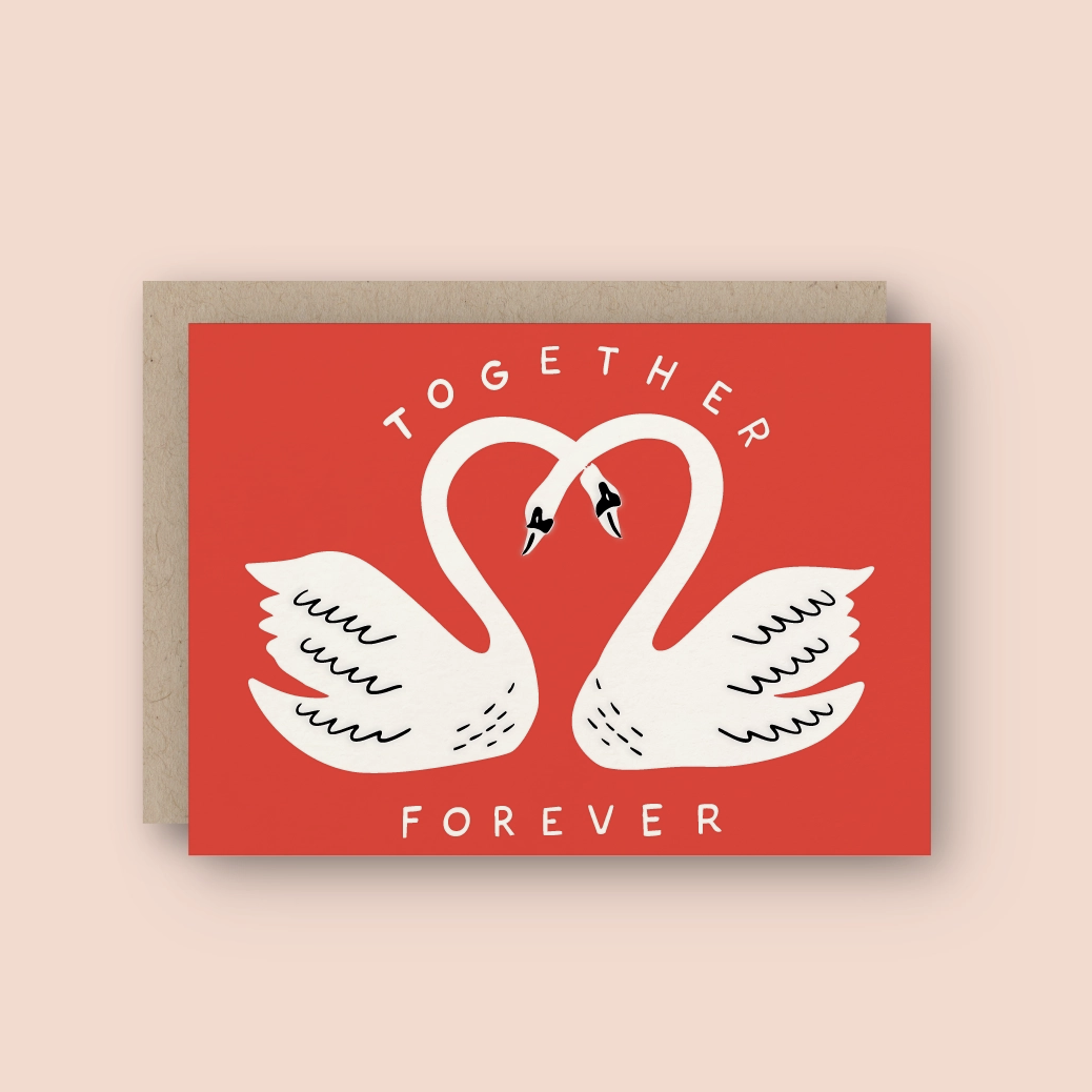 Swan Letterpress Card