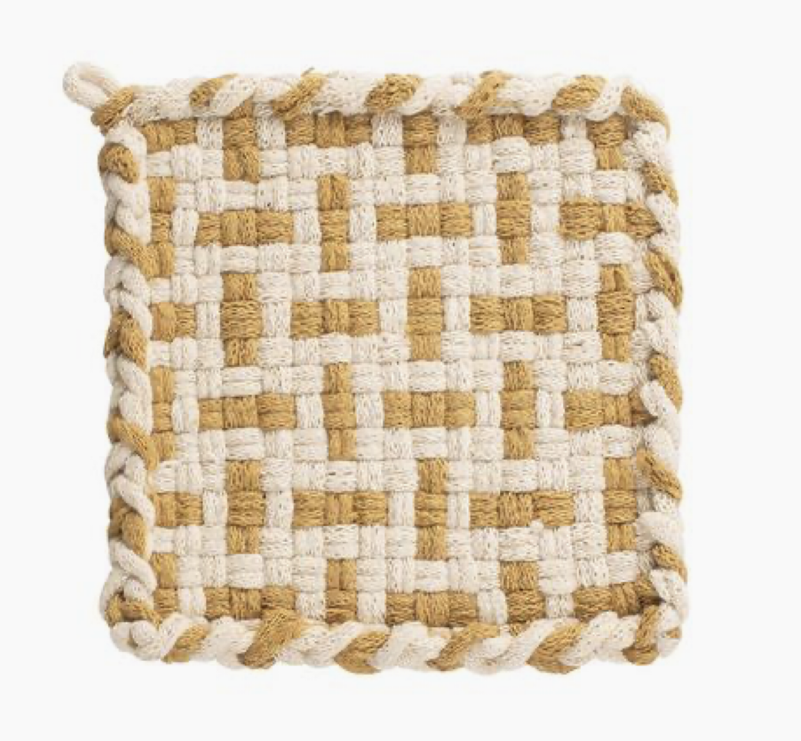 Pot Holder - Ochre & Flax