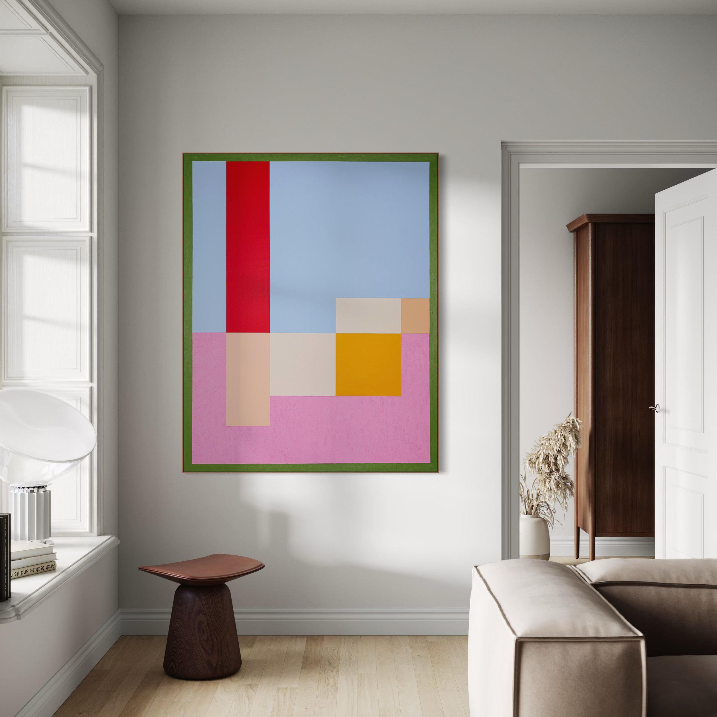 original textured painting modern minimalist abstract painting on canvas contemporary color field acrylic Los Angeles artist Gleici Rufatto ready to hang large wall art10.jpeg