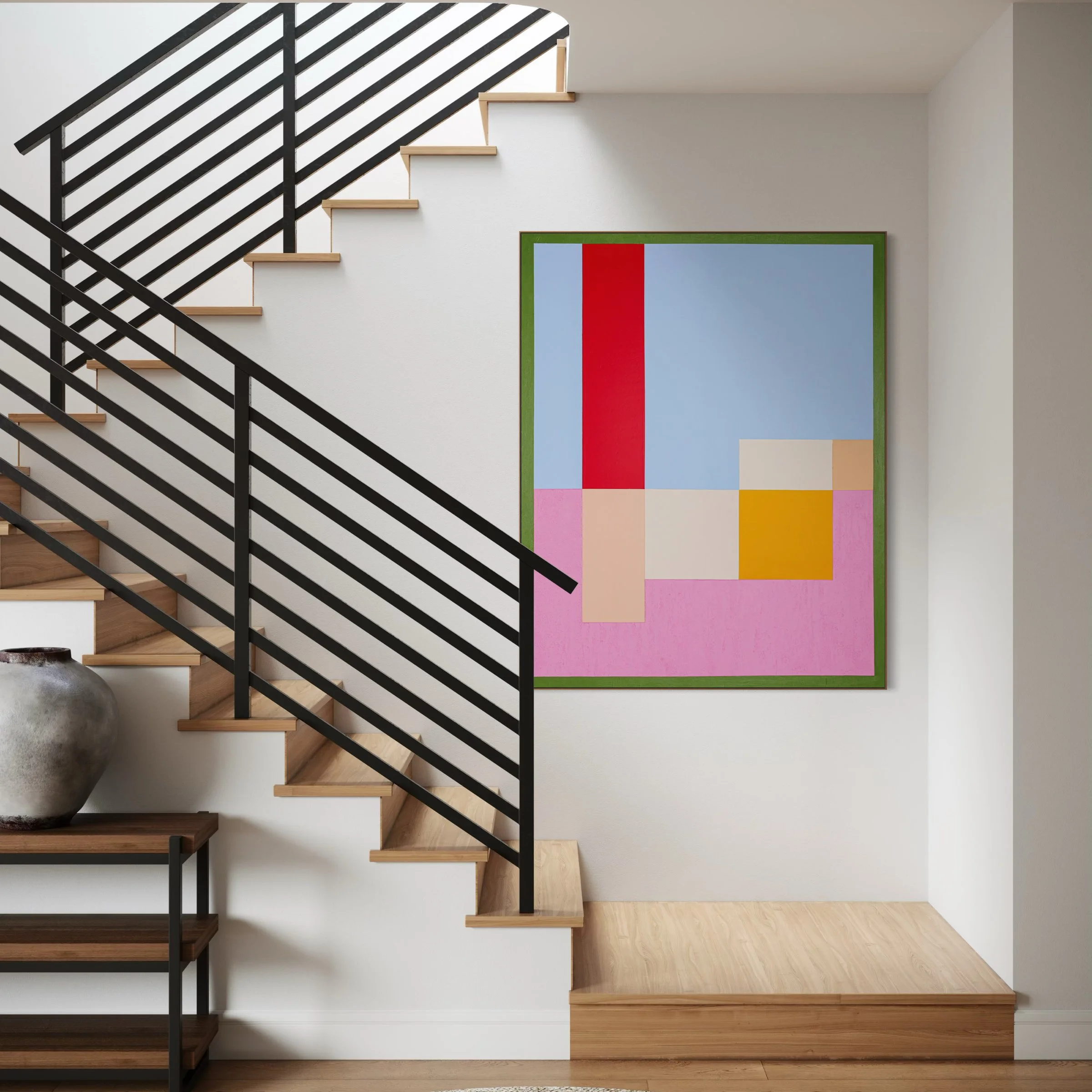 original textured painting modern minimalist abstract painting on canvas contemporary color field acrylic Los Angeles artist Gleici Rufatto ready to hang large wall art04.jpeg