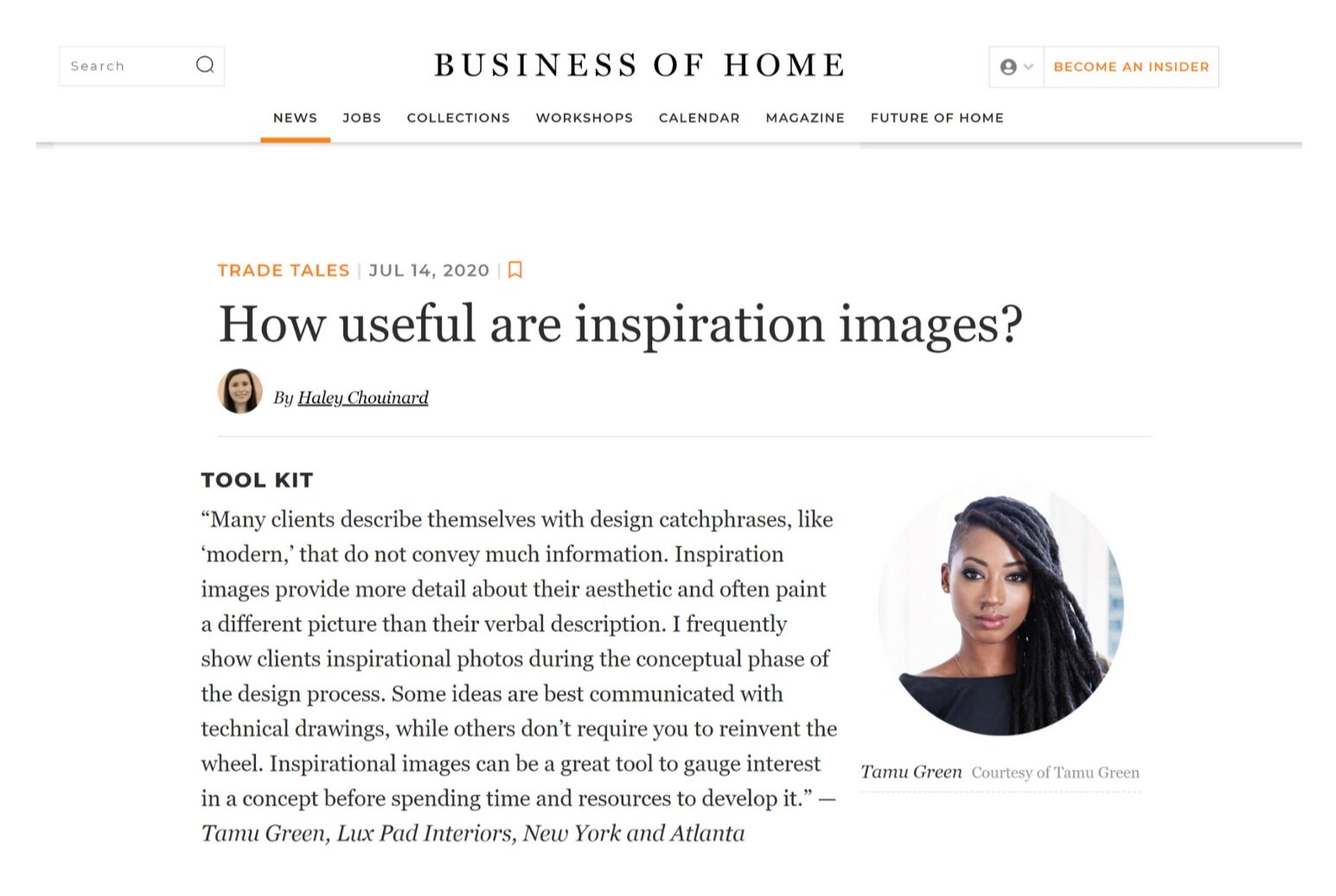 Business of Home- How useful are Inspirational Images