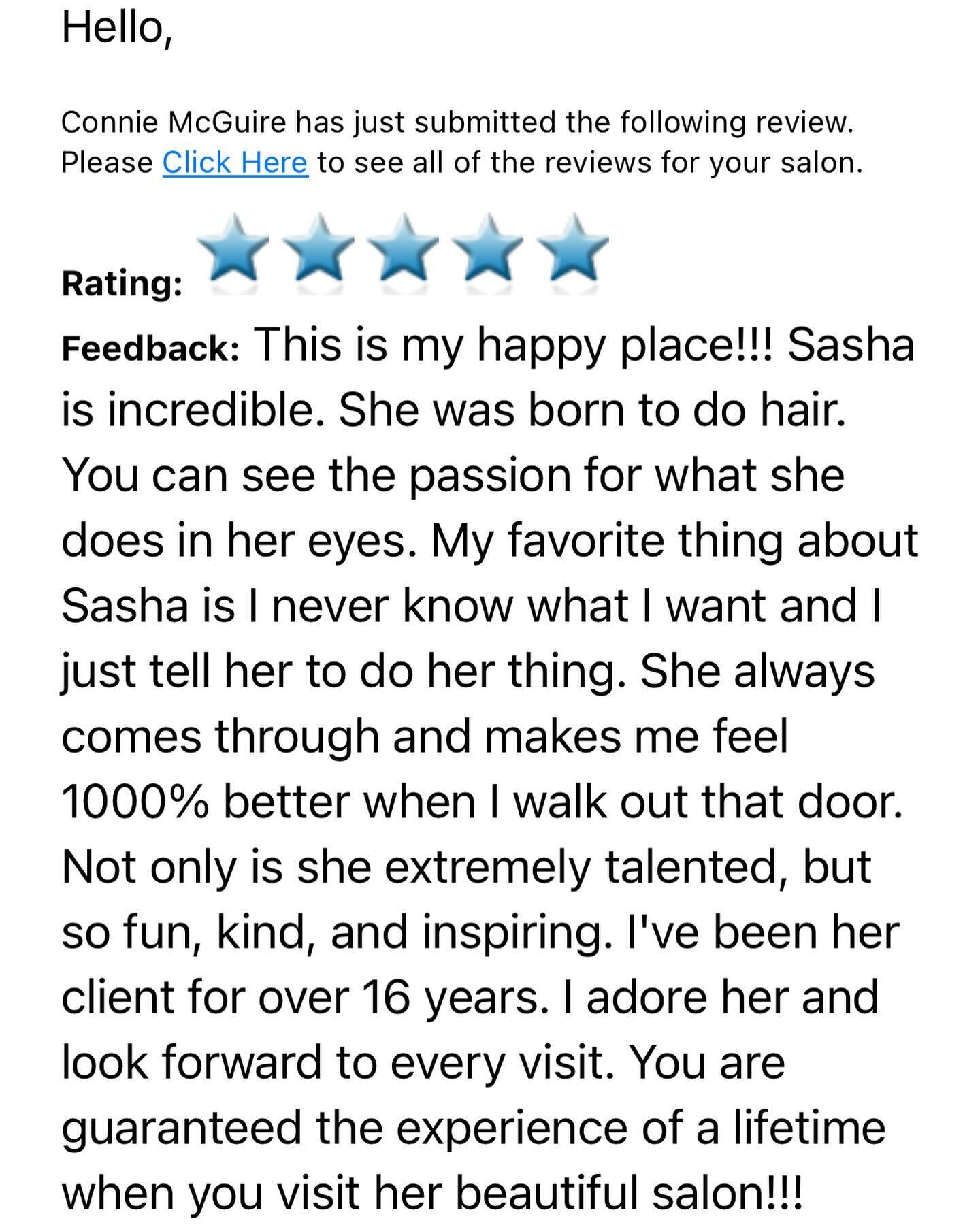 I love what I do. But I especially love when people love what I do. And even more when they feel better because of it. ❤️❤️❤️❤️ thank you Connie for the amazing review