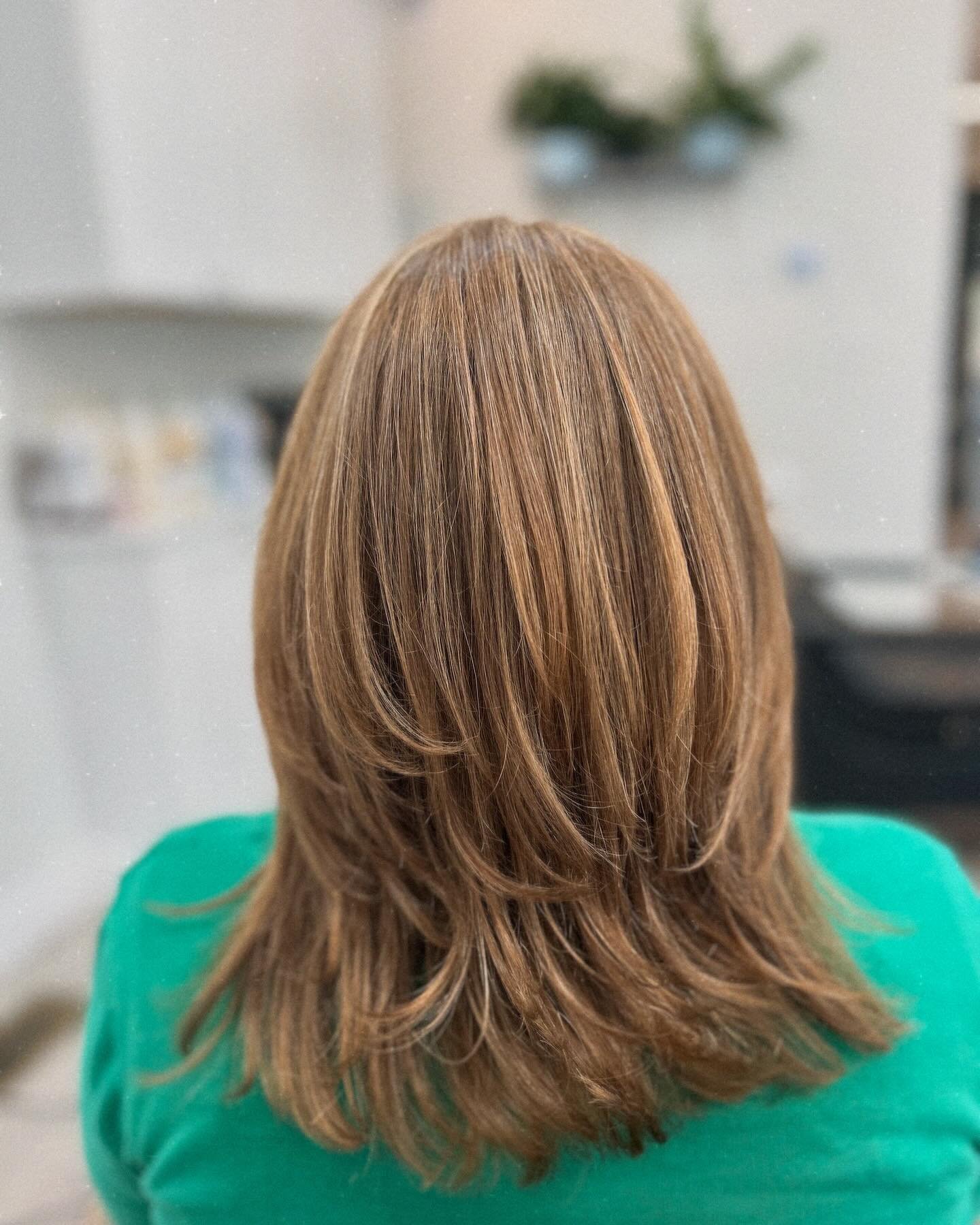 This gorgeous gal came in to get natural highlights. She has NEVER colored her hair. We went with a foil of baby lights to keep them as soft as possible for grow out. And toned with a level 9 golden blonde to enhance her natural red hair color. She w