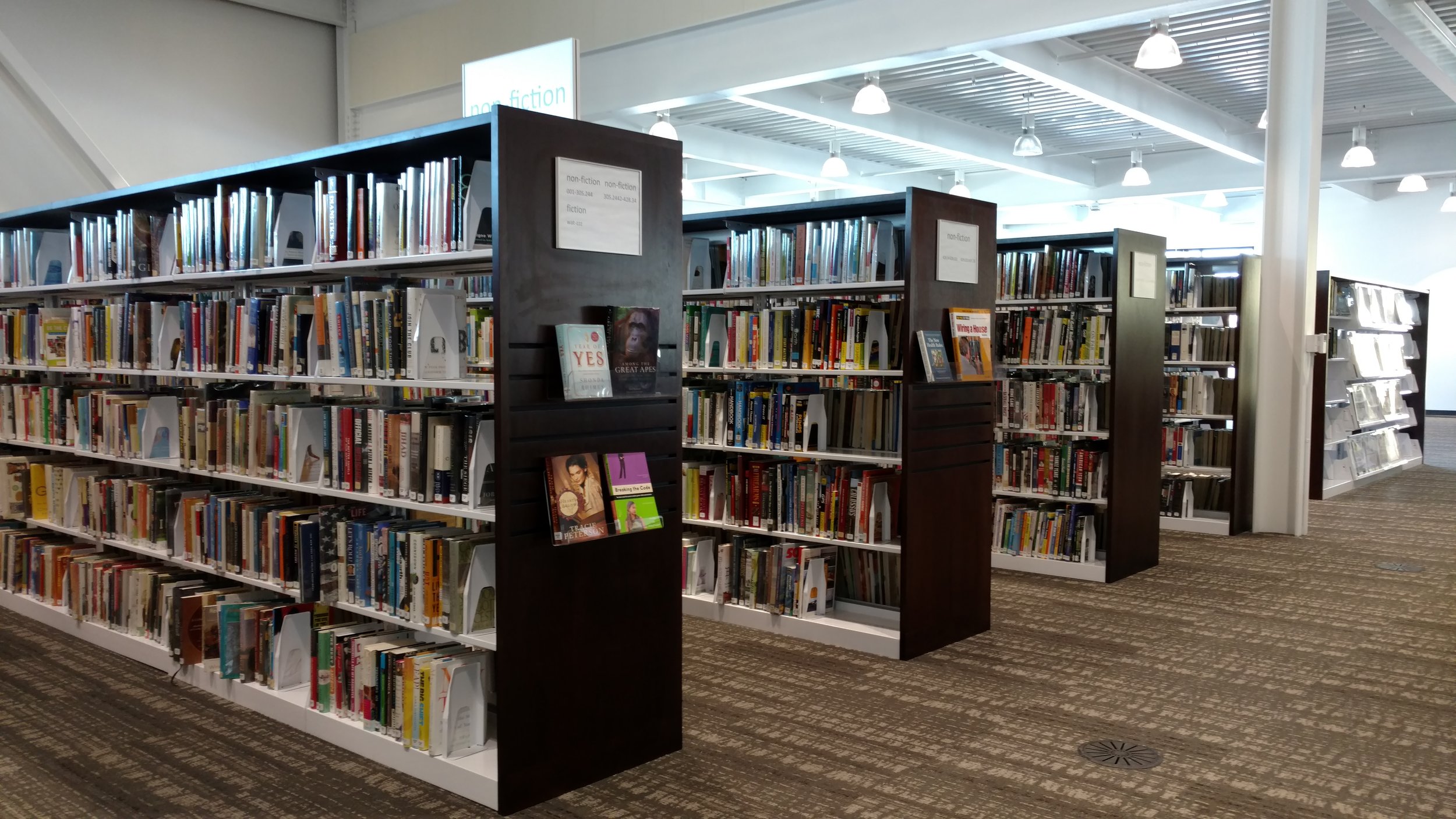 Shelving and furniture at the Milwaukie Public Library-Mitchell Street Branch