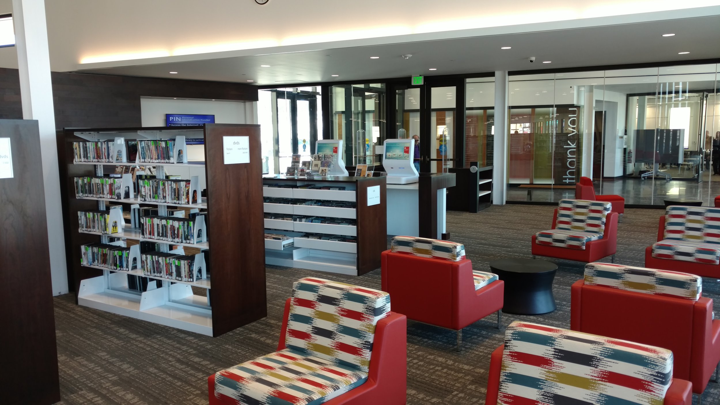 Shelving and furniture at the Milwaukie Public Library-Mitchell Street Branch