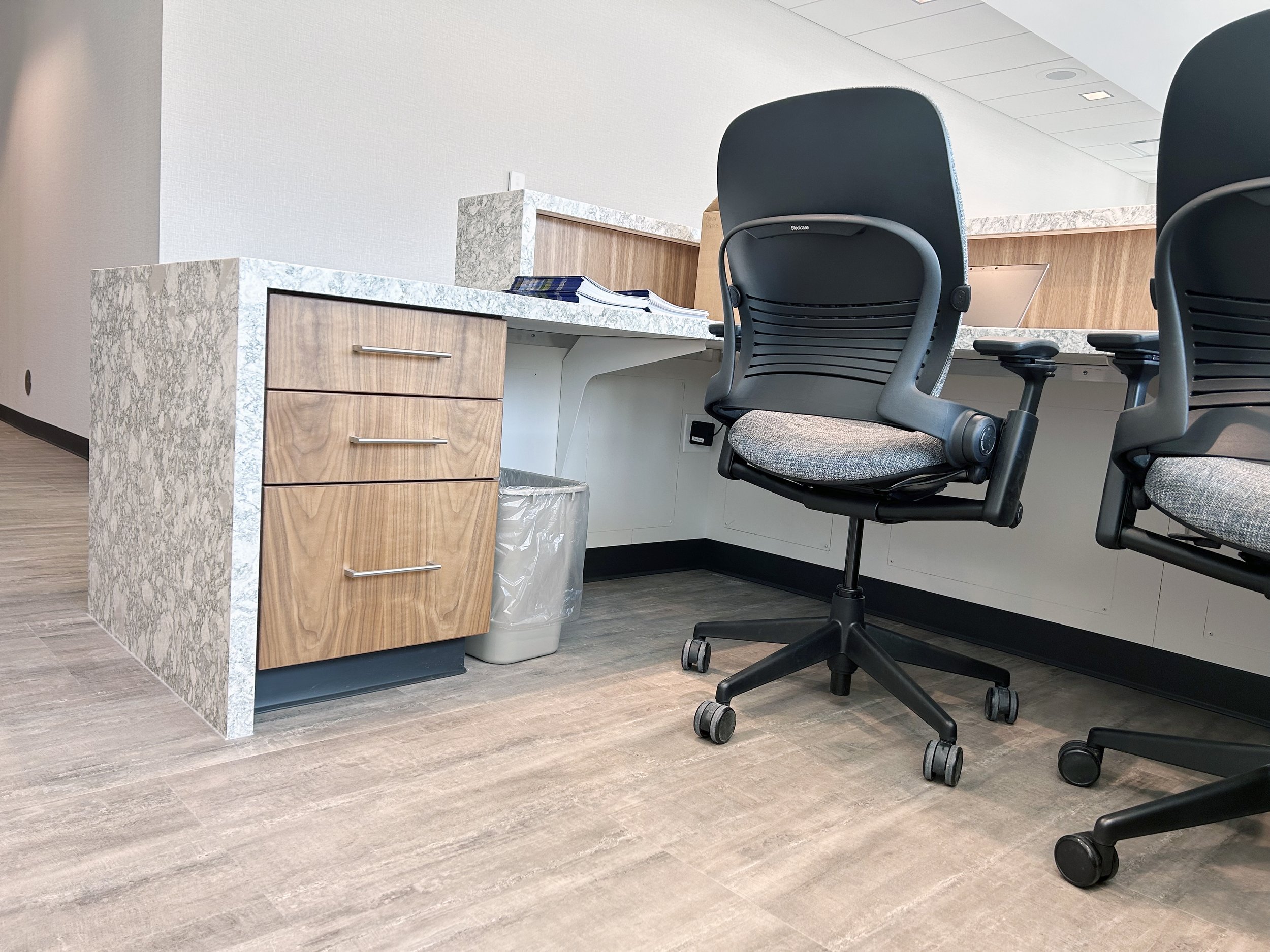 Credit Union Reception Desk and Kitchenette