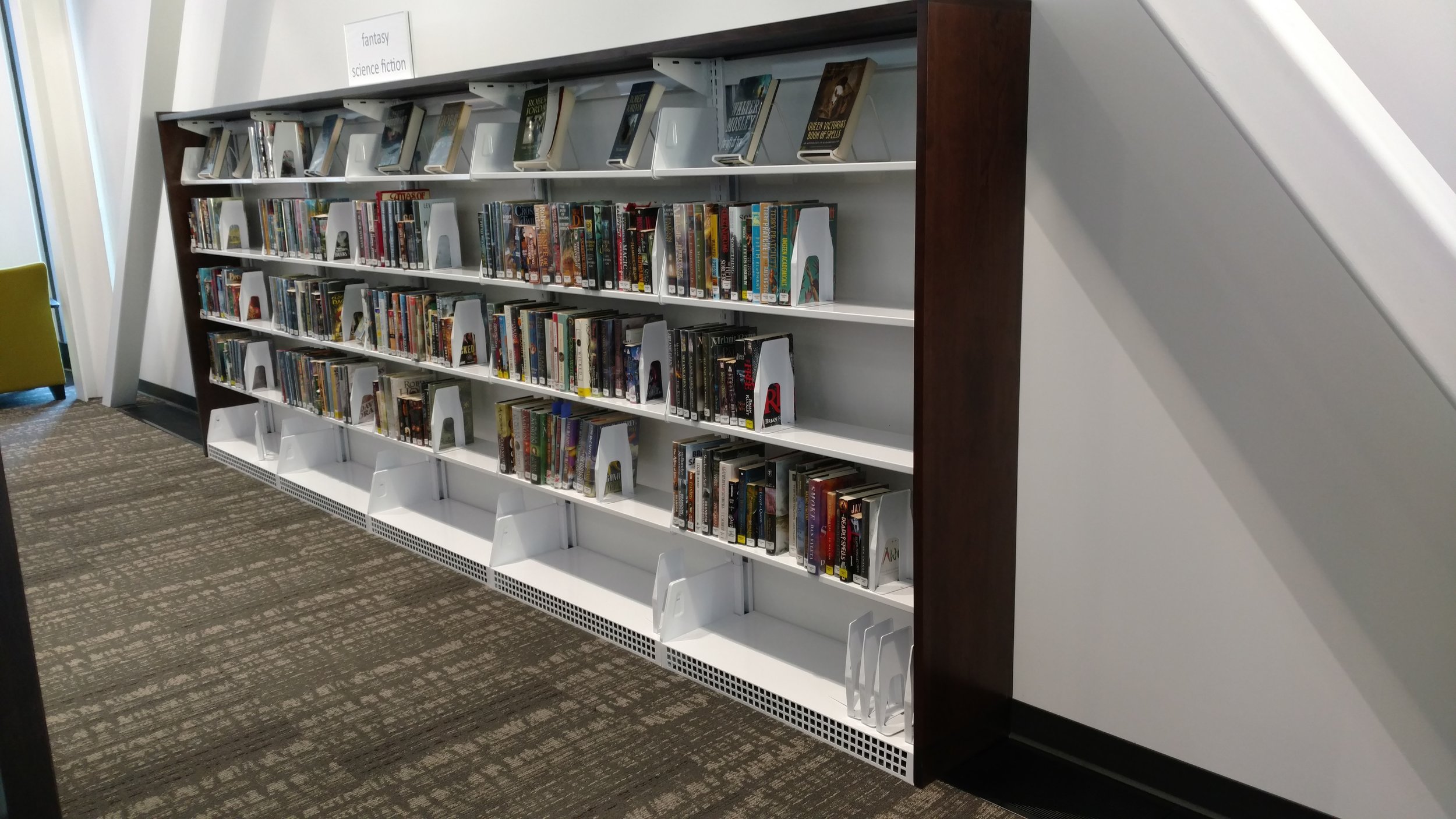Shelving and furniture at the Milwaukie Public Library-Mitchell Street Branch