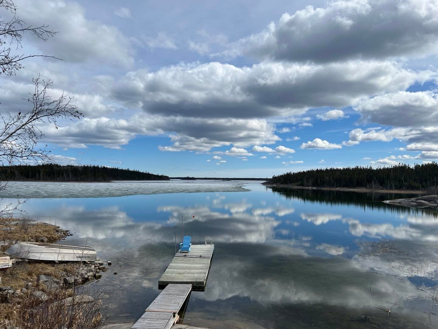 The season of reflection has begun #NWT #Denendeh #waterislife #clouds