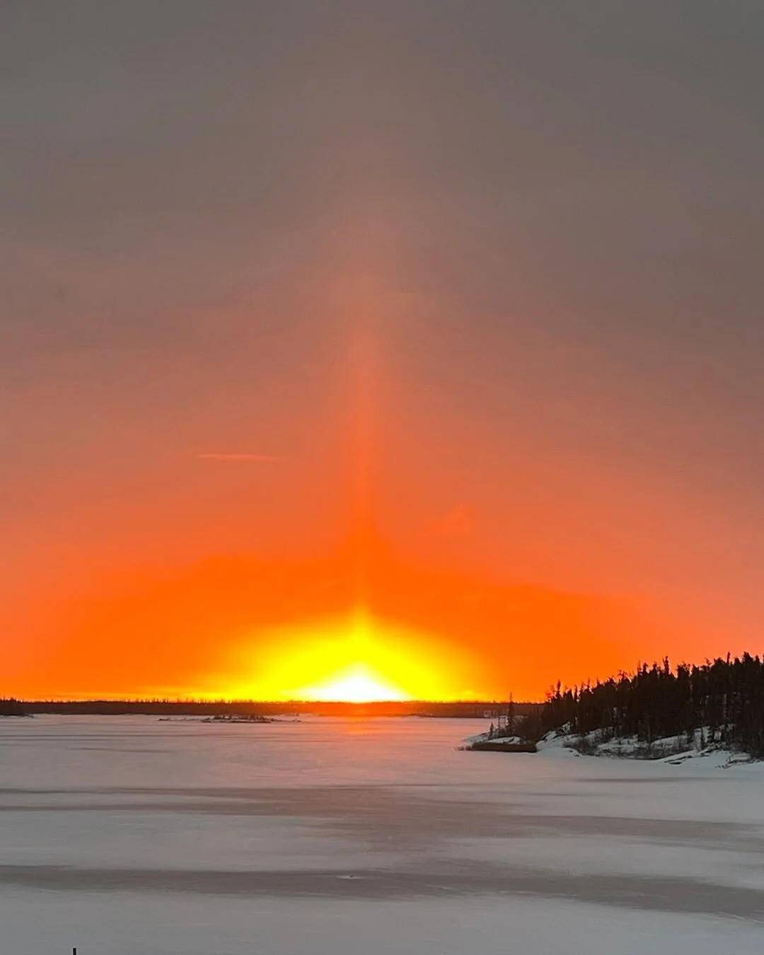 Here comes the sun. #NWT #Denendeh #solsticeiscoming #morning