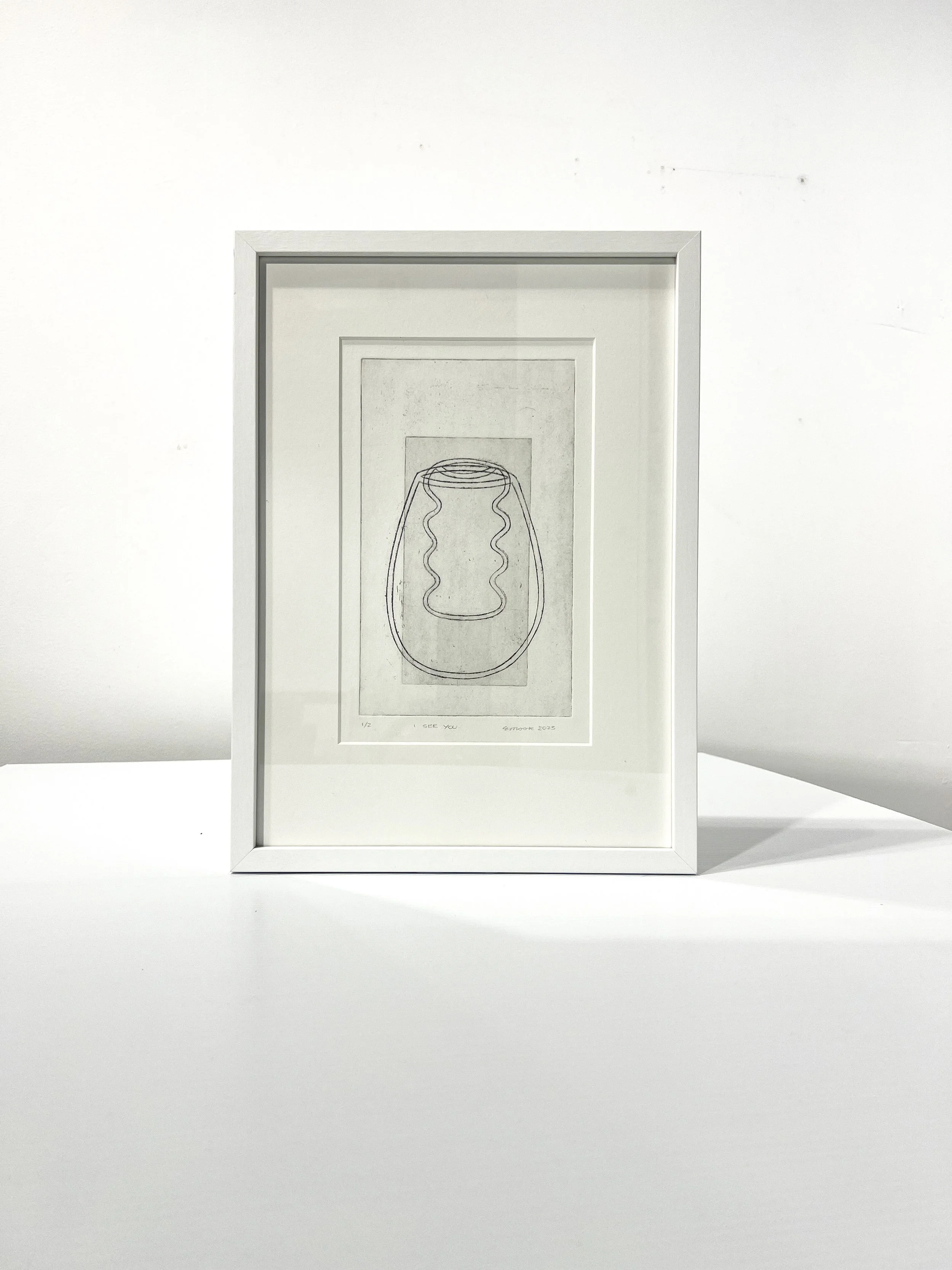 I see you 1/2 - Copperplate etching - 32 x 44cm (framed) - $550 