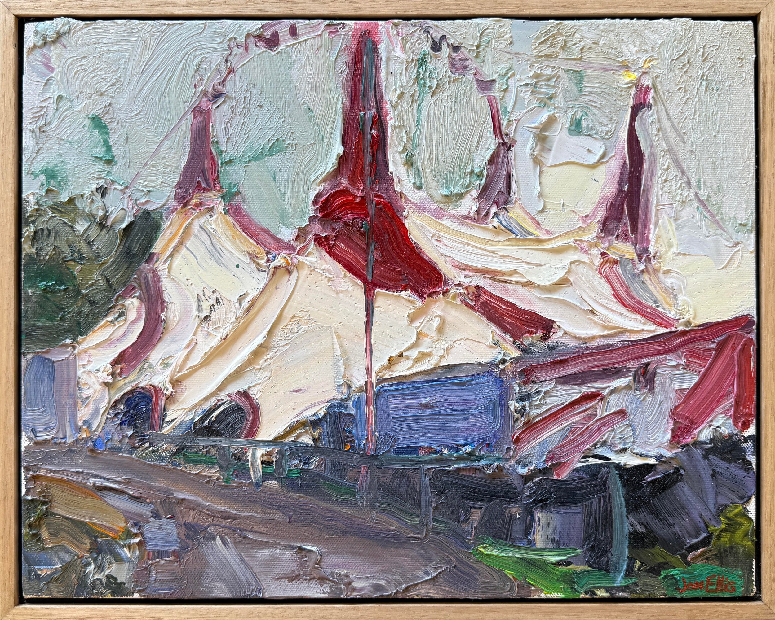 Bigtop Study – Oil on Canvas (framed) – 380 × 310mm – $650