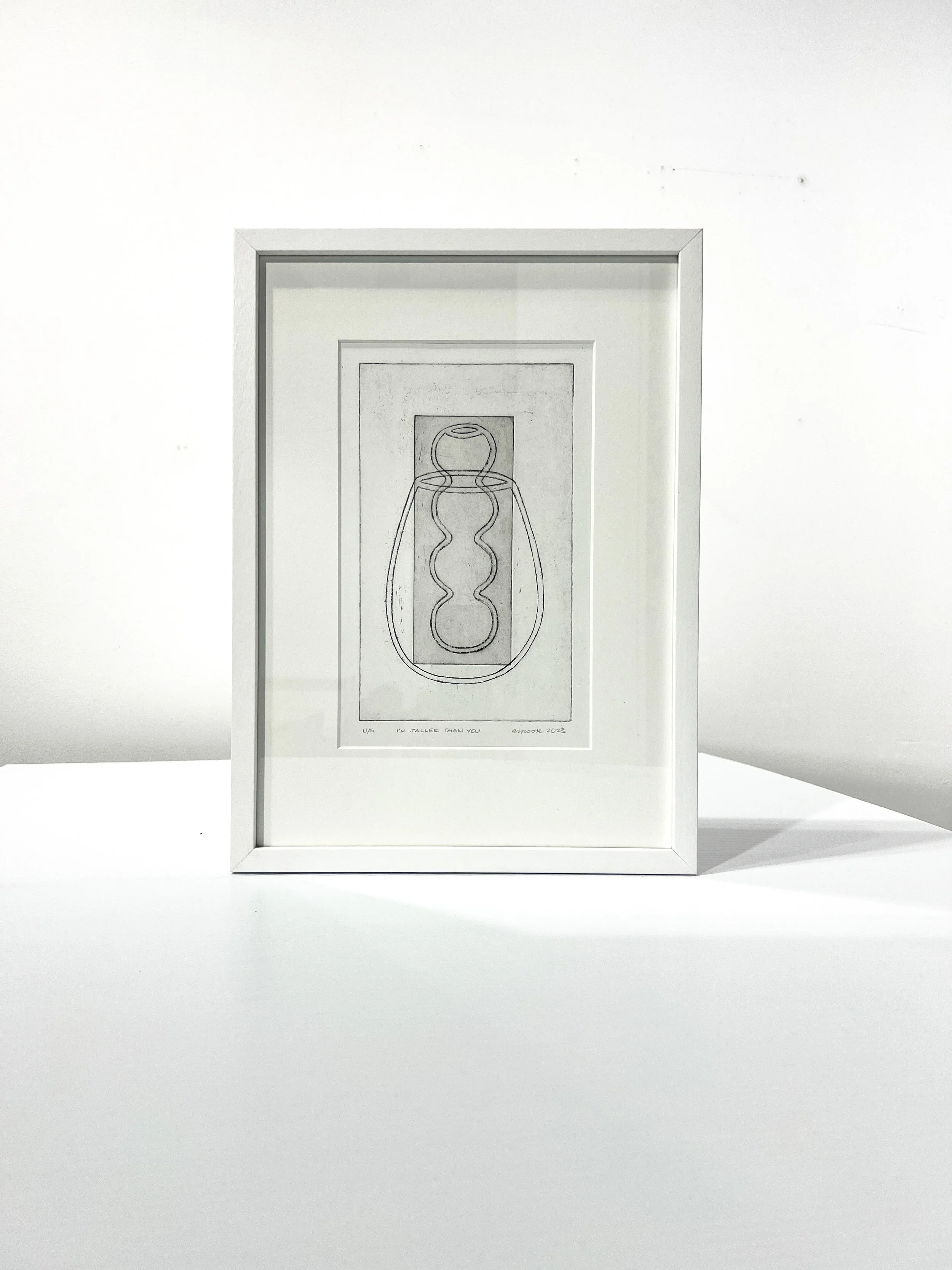 I’m taller than you U/S - Copperplate etching - 32 x 44cm (framed) - $550 