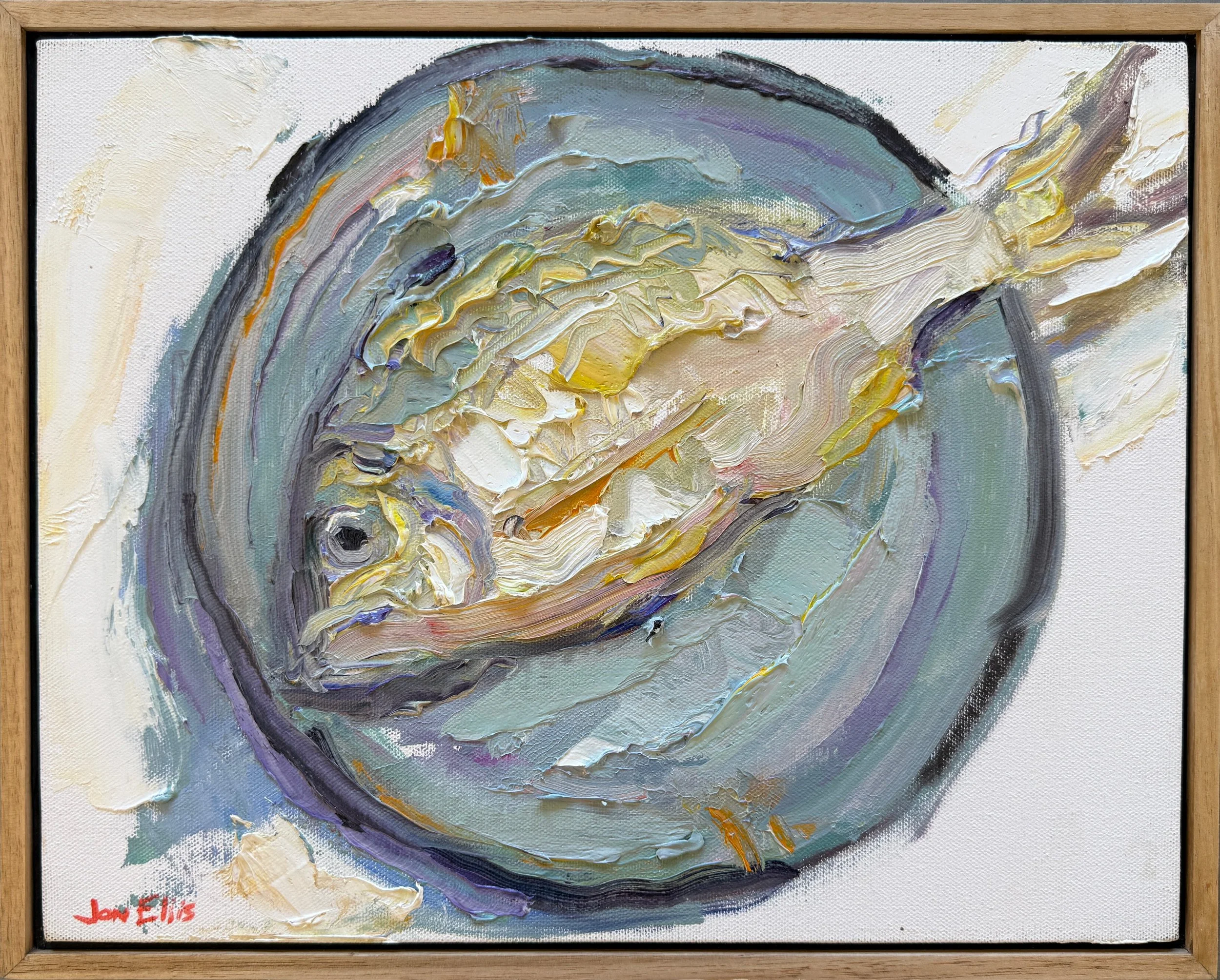 Fishy I – Oil on Canvas (framed) – 360 × 280mm – $650