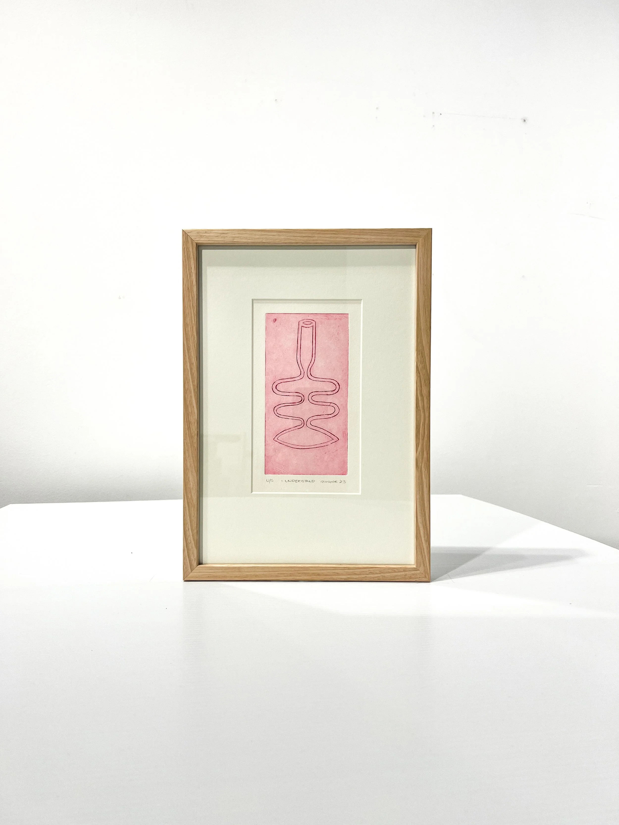 I understand U/S - Copperplate etching - 26 x 37cm (framed) - $380