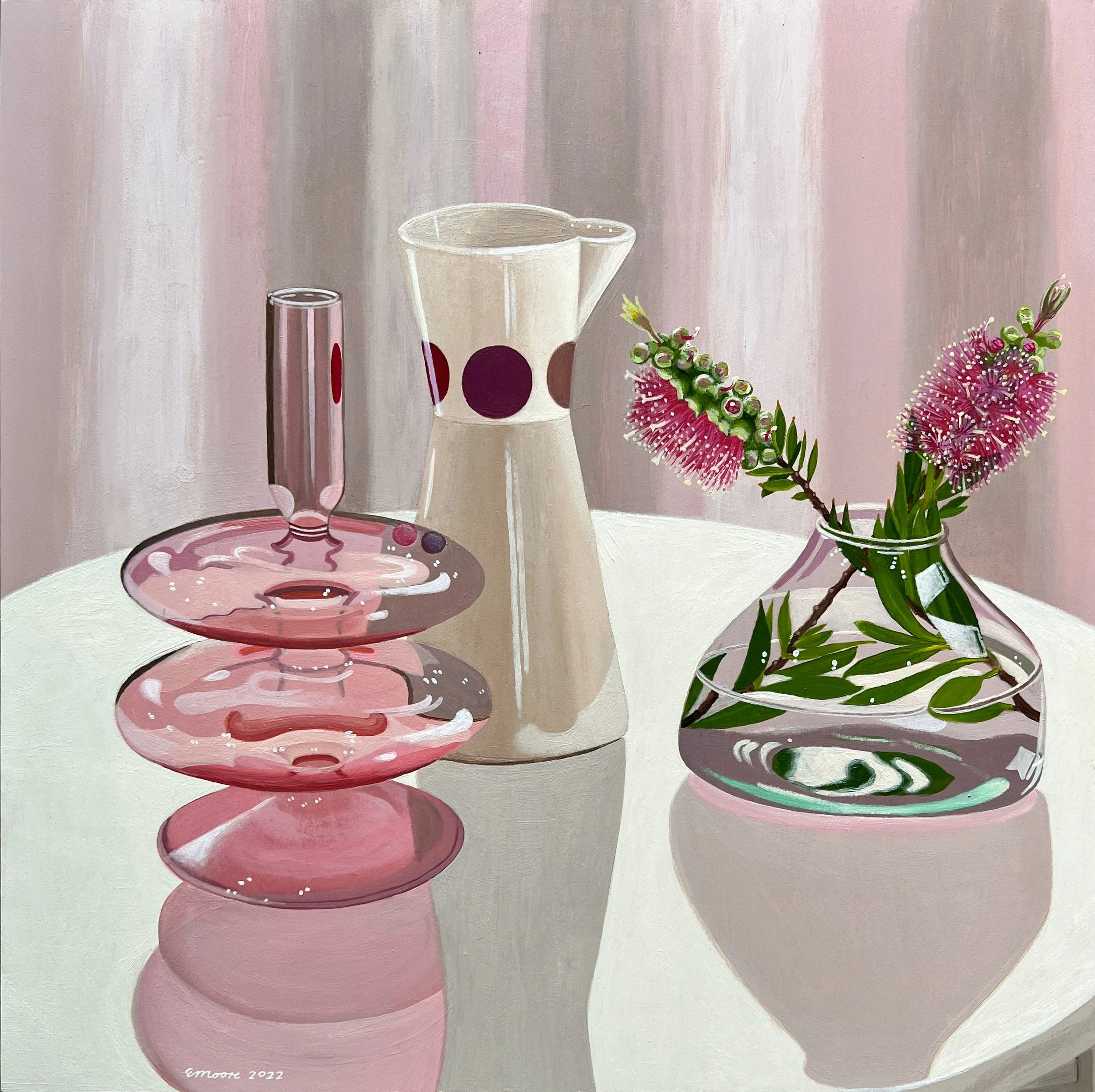 Do you mind if I sit with you? - Acrylic on wood panel - 41 x 41cm - $990