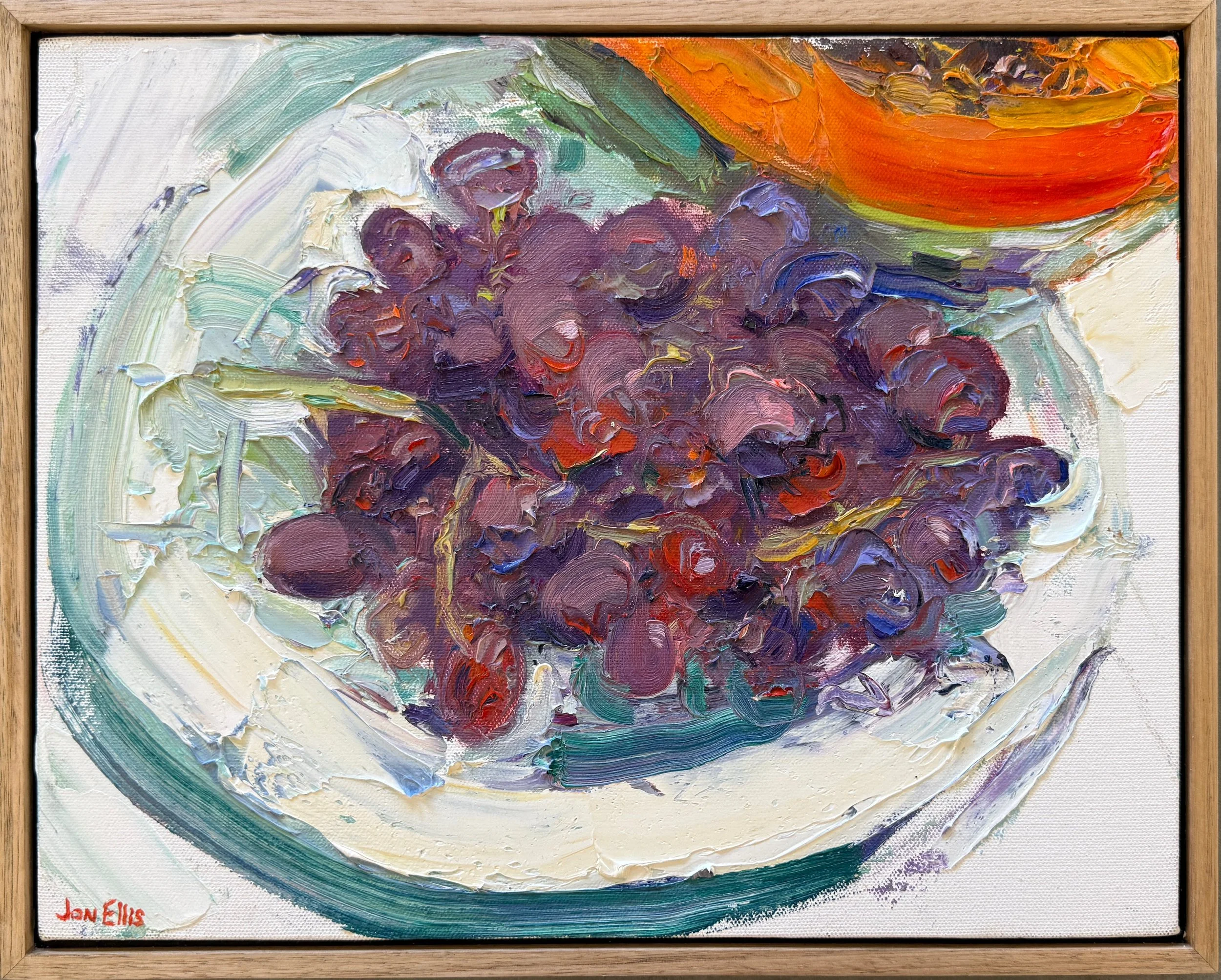 Small Grapes – Oil on Canvas (framed) – 360 × 280mm – $650