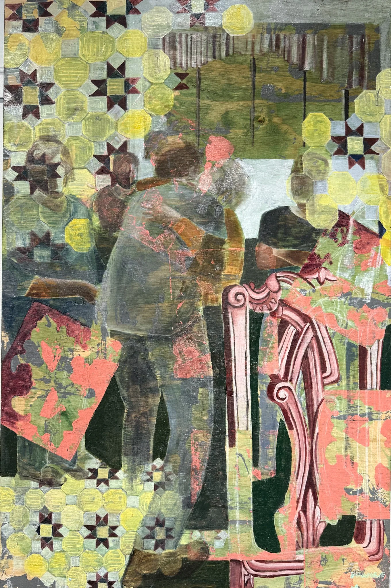 Frankie L.A - Nans 90th (2025) - Oil and Acrylic on Wood - 900 x 600mm - $1,100