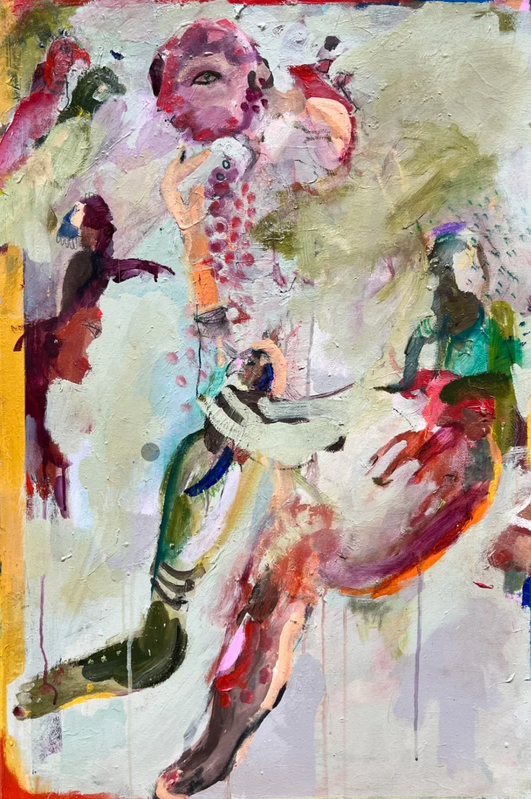 Panchali Sheth - I want to sing like birds sing - 91 x 61cm - Acrylic on canvas - $2340