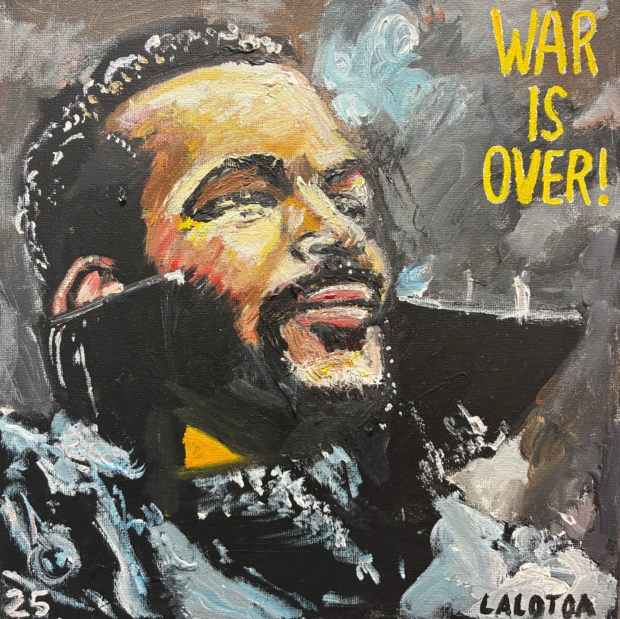 Raymond Tuifao Lalotoa  - War is Over - Acrylic on Canvas - 300 x 300mm - $350