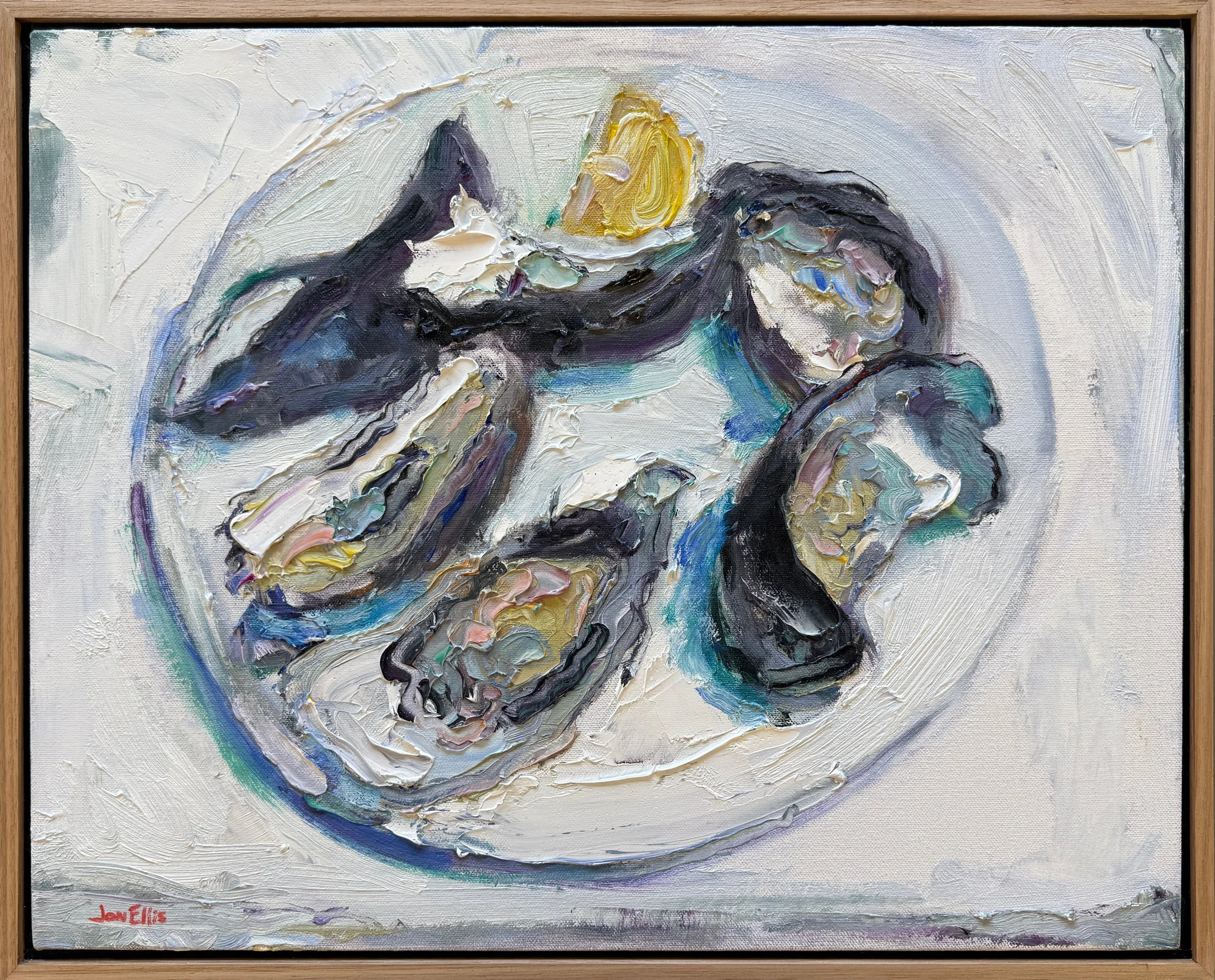 Oysters – Oil on Canvas (framed) – 510 × 410mm – $950