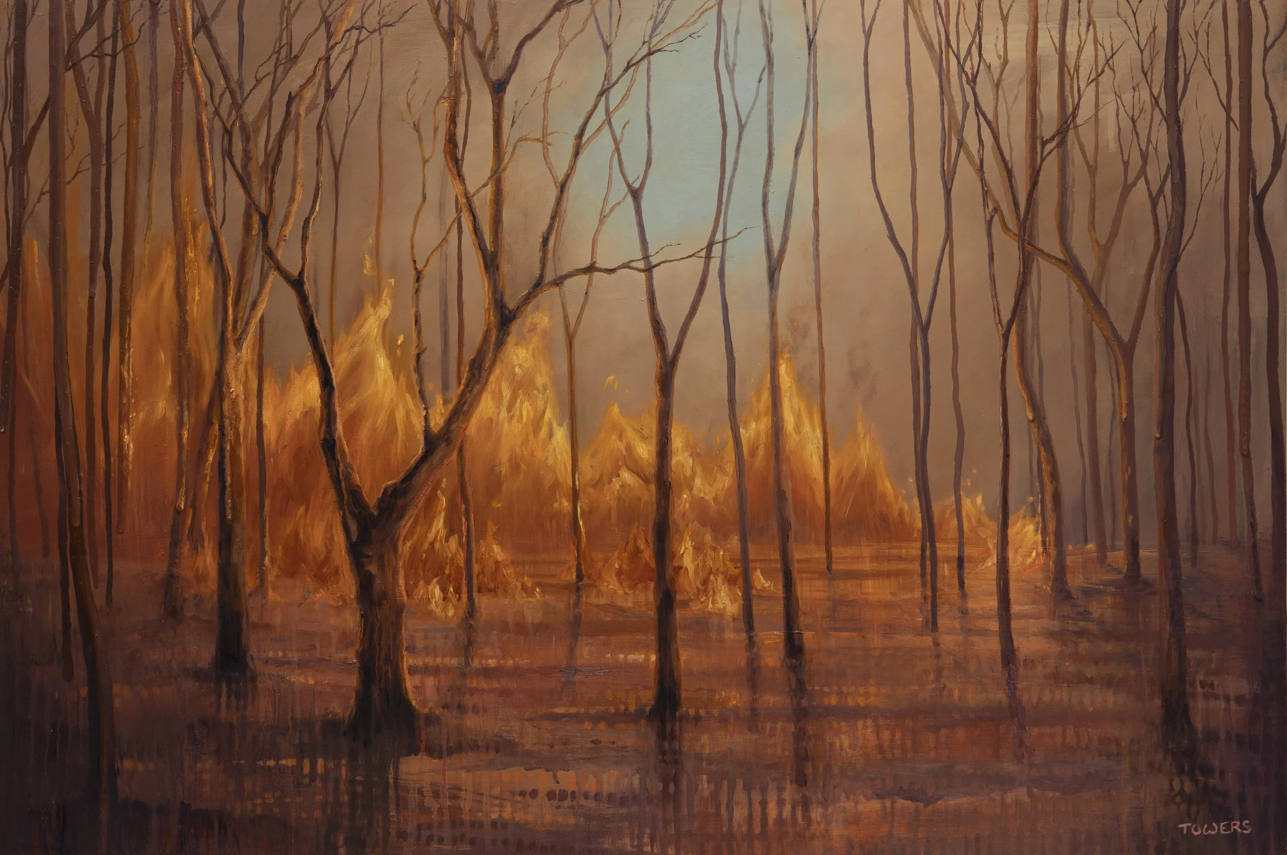 Glimpse - 2024 - Oil on Board - 93cm x 63cm Framed- SOLD