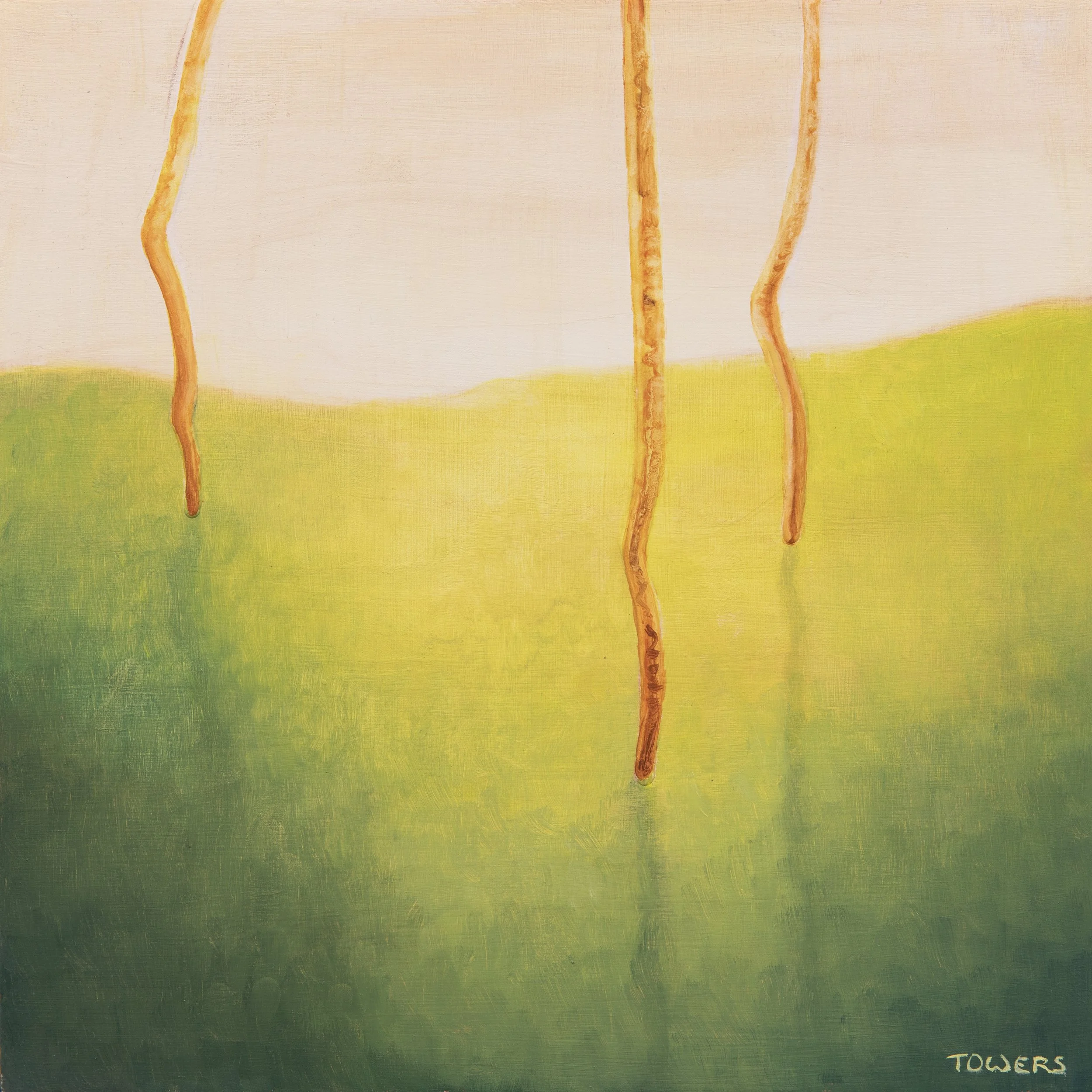 Lines On Palms #3 - 
2024 - 
Oil on Board - 
29.5cm x 29.5cm Framed - 
$680