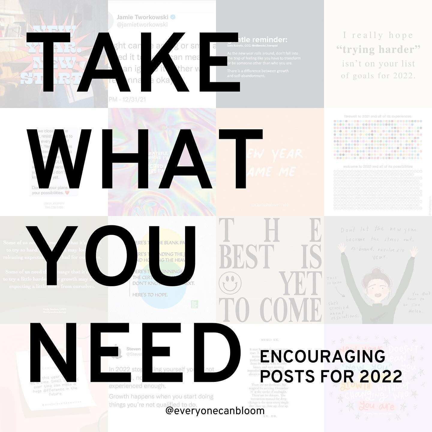 Take what you need, part one 🪄

Scroll through these posts and take the encouragement that you need. Which messages resonate with you the most? Comment below 1-9👇

&mdash; &mdash; &mdash; 

There is no secret formula, one size fits all approach, or