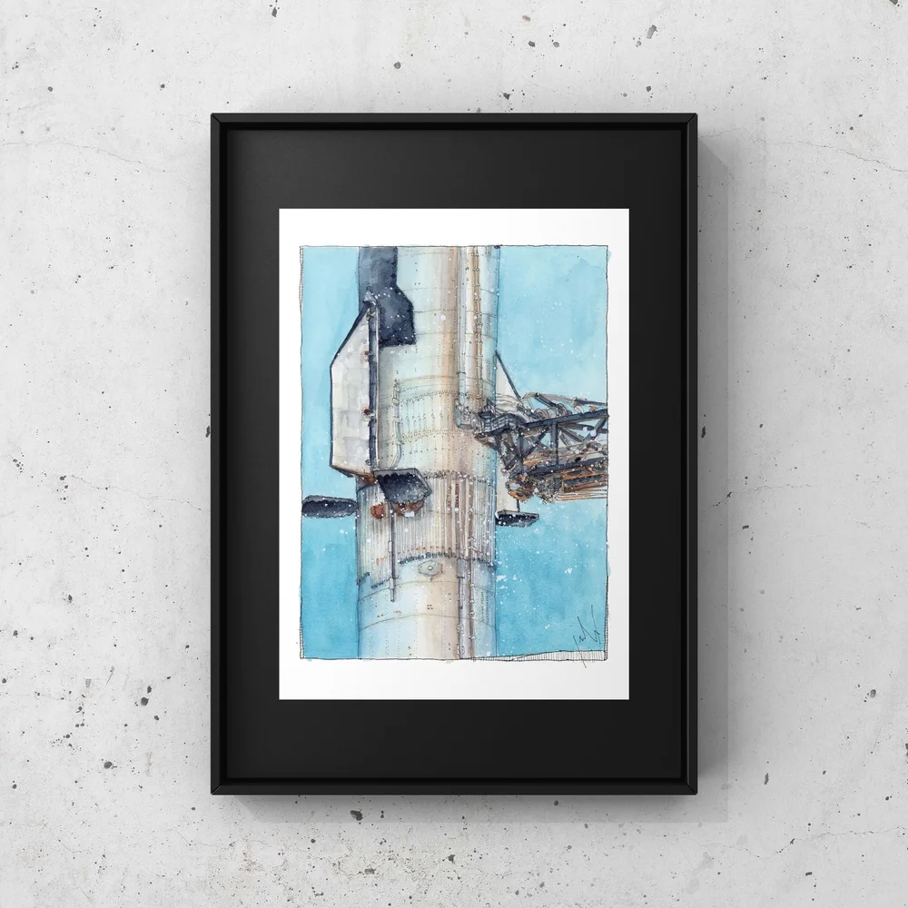 SpaceX Starship Full Stack / Fine Art Giclee Print — jade boudreaux