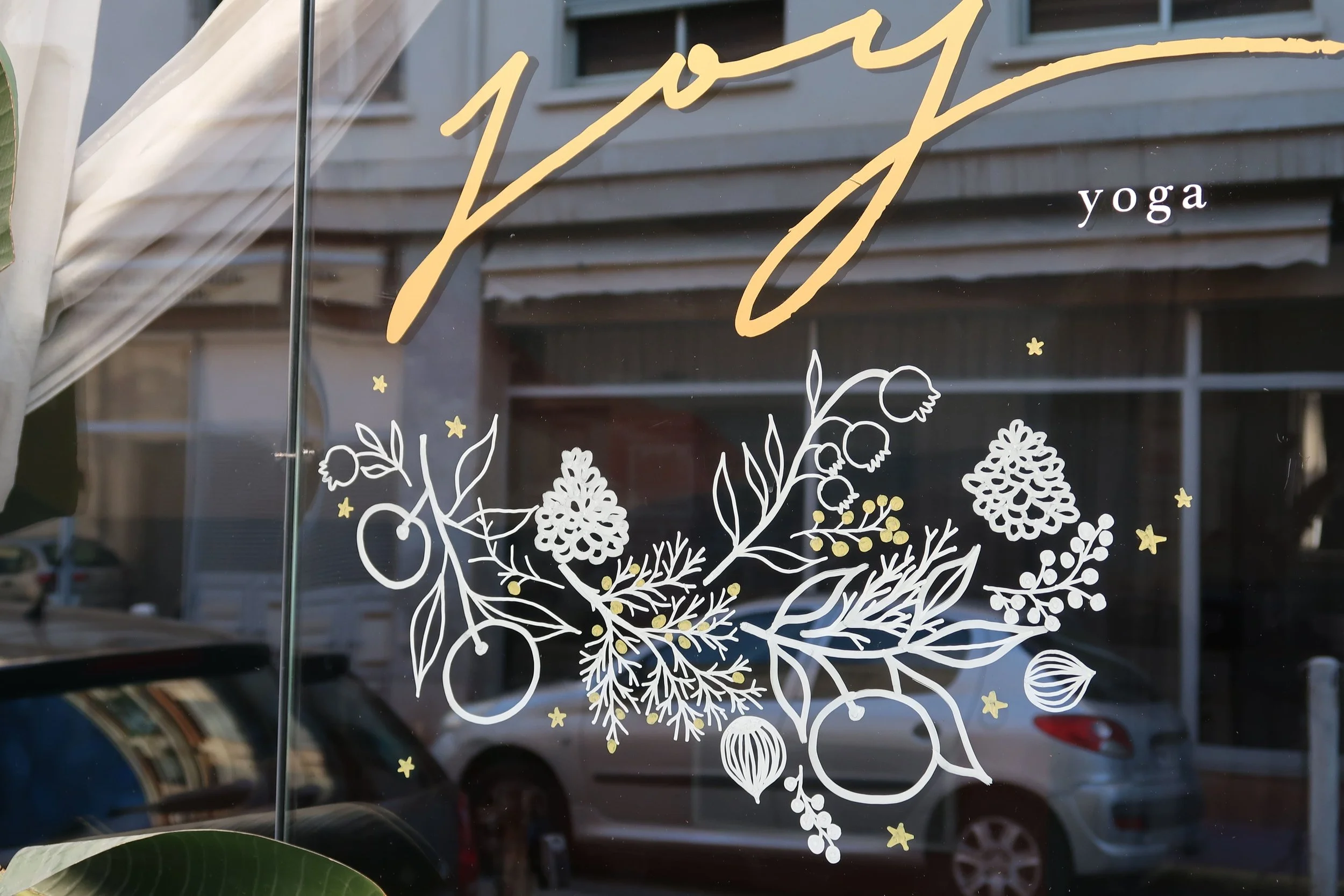 Fresque vitrine de Noël - Joy Maison Wellness