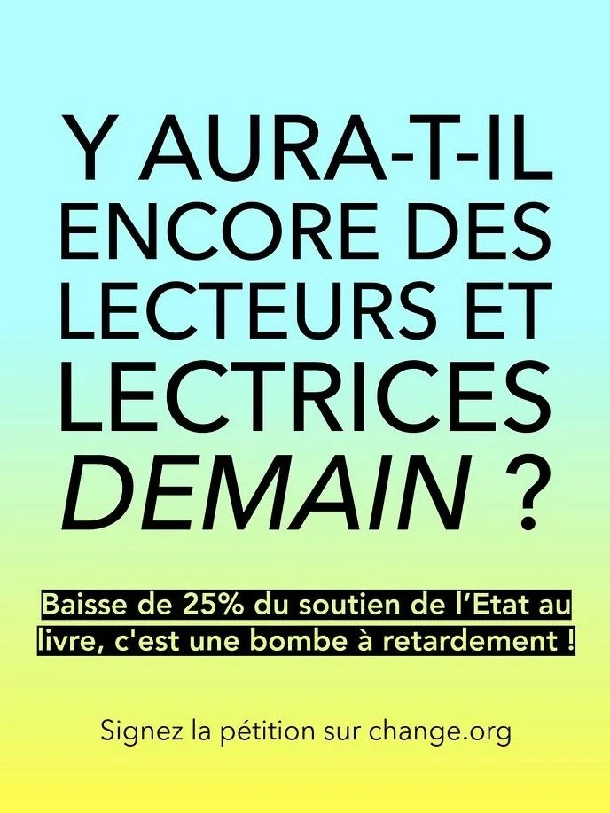 P&Eacute;TITION ⚠️ Face &agrave; la baisse historique de 25% des cr&eacute;dits annonc&eacute;e dans le Projet Loi de Finances 2026 (PLF), le monde du livre s&rsquo;insurge et appelle &agrave; une mobilisation g&eacute;n&eacute;rale citoyenne.

🚨 Si