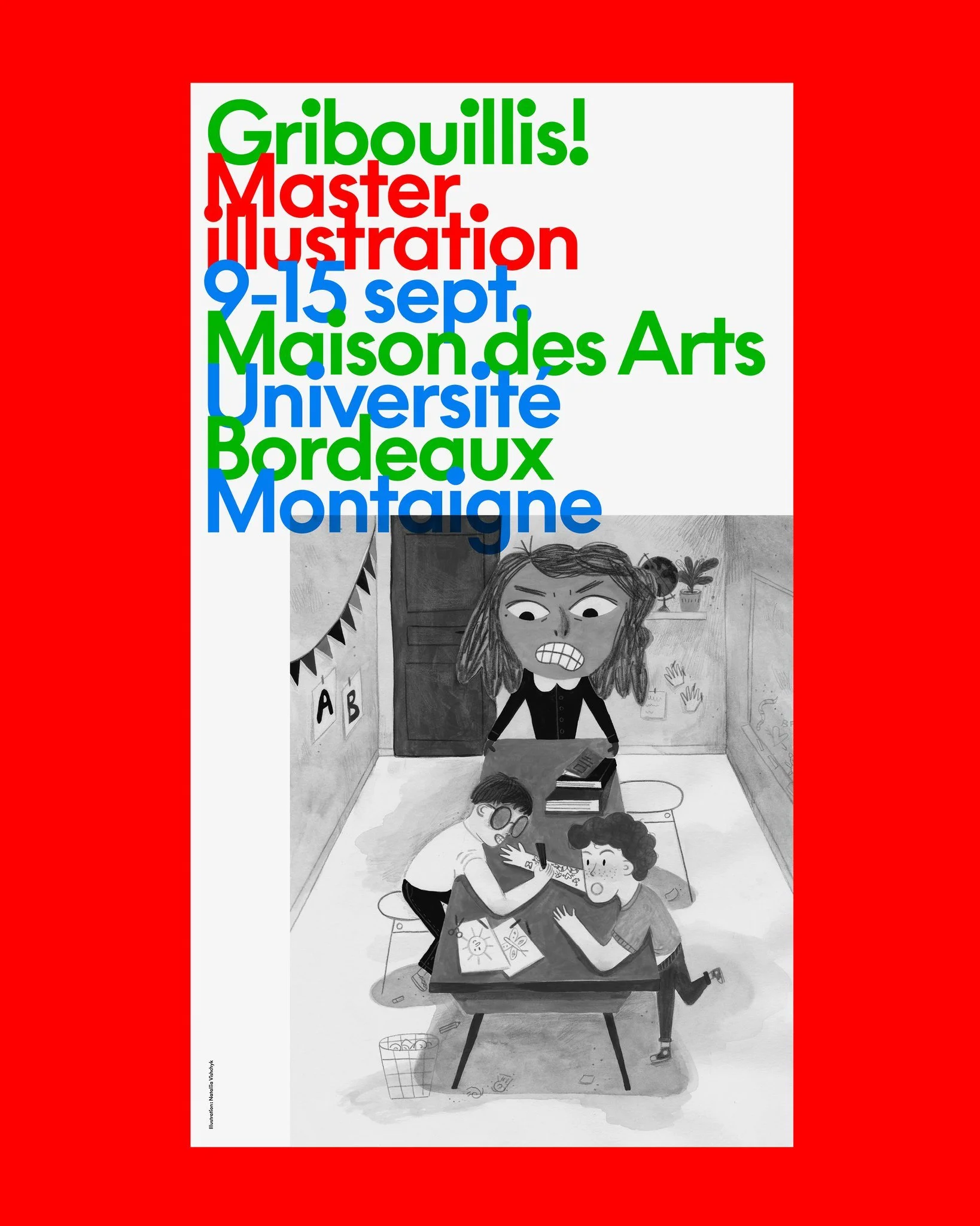 ✨ Master illustration - Exposition ✨

Depuis 2021, on f&ecirc;te la rentr&eacute;e des classes avec le Master Illustration de Bordeaux &amp; Gribouillis, pour une journ&eacute;e professionnelle le jeudi 10 septembre et une exposition des &eacute;l&eg