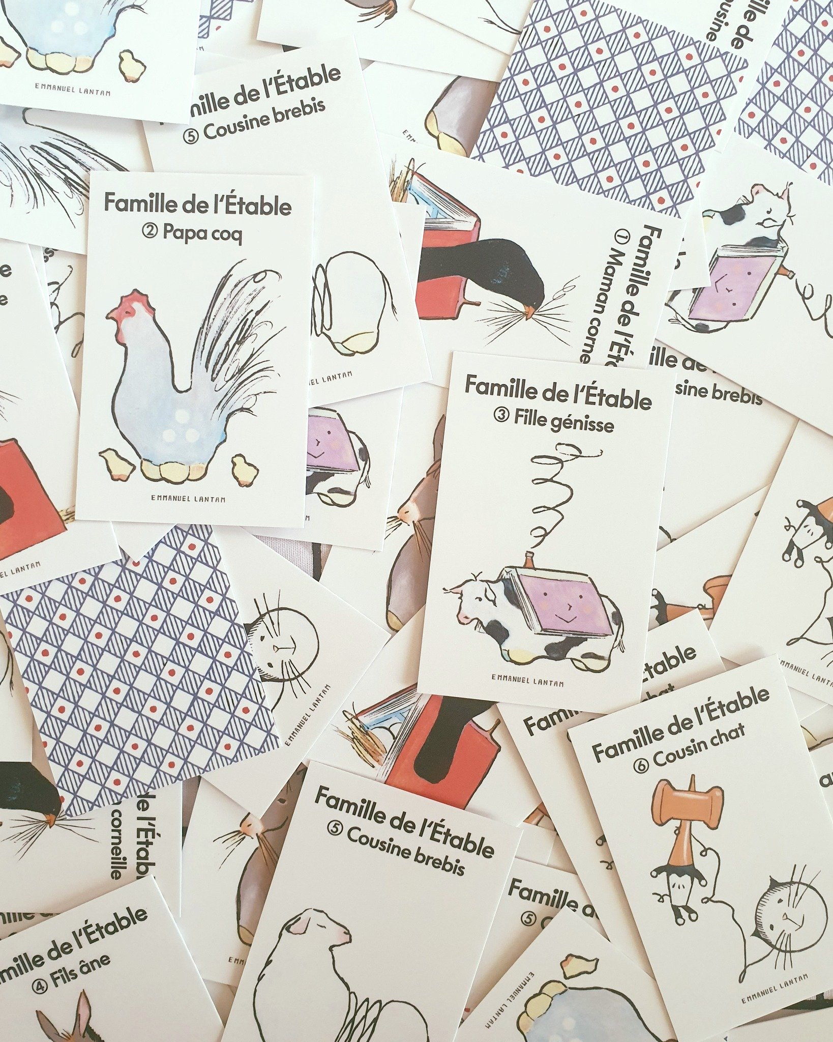 🃏Jeu des 7 familles &agrave; collectionner dans la ville

Apr&egrave;s Jocher Gerner, Camille Lavaud Benito, El Don Guillermo, Nylso et David. B, la famille de l&rsquo;&Eacute;table, illustr&eacute;e par Emmanuel Lantam, expos&eacute; &agrave; l&rsq