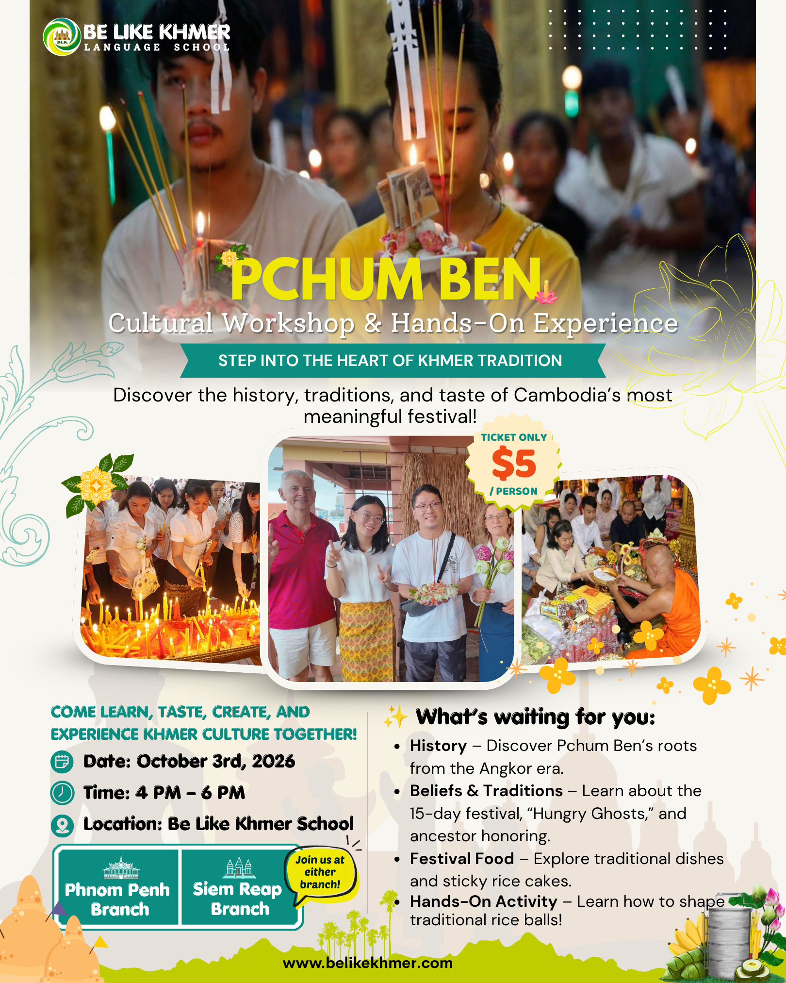Pchum Ben Culture &amp; Tradition Workshops