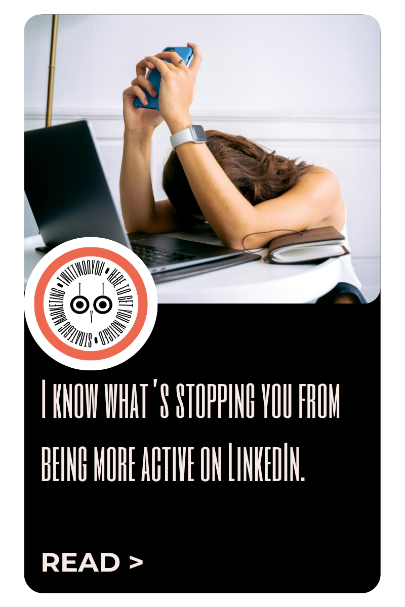 I know what’s stopping you from being more active on LinkedIn. Here’s how to break the cycle…
