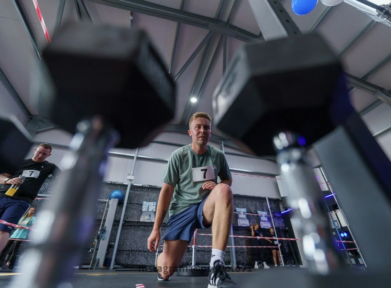 STATION 7 - DB GOBLET LUNGES