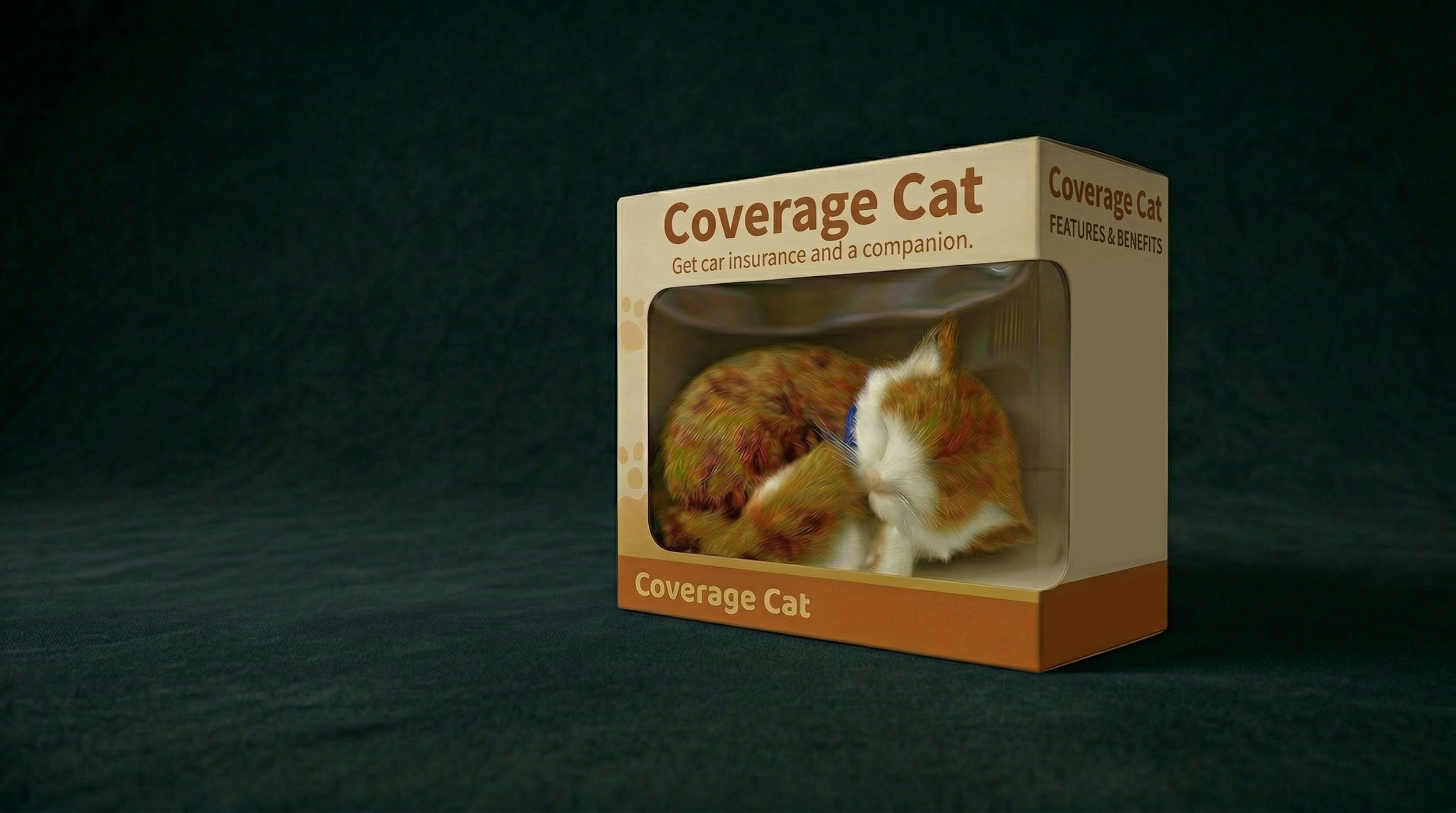 Buy a plush cat. Get car insurance.