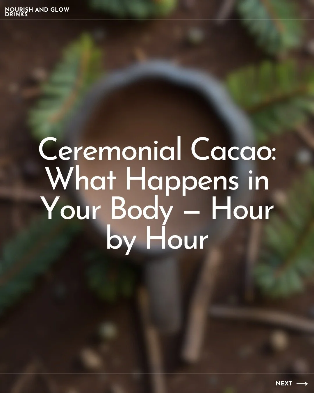 Ceremonial cacao isn&rsquo;t just a drink &mdash; it&rsquo;s an experience your whole body participates in. From the first warm sip to the grounded afterglow, cacao gently opens the heart, lifts the mood, and guides you into deeper presence.

In this