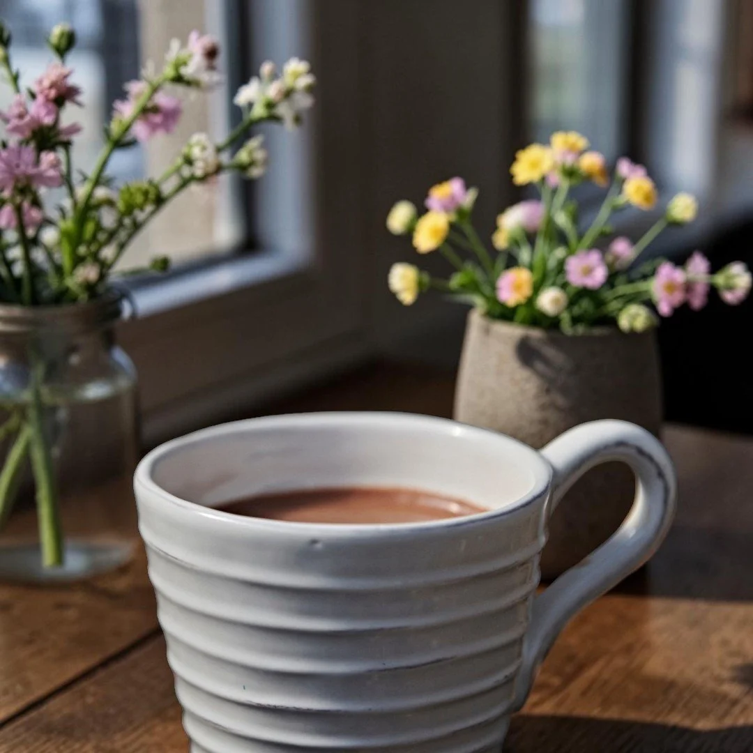 Spring mornings, slower starts 🌸

Sunlight through the window
flowers in bloom
and a cup of ceremonial cacao in hand

A gentle reminder to begin your day
with intention, not urgency
.
.
 #WellnessSimplified #StressLessLiveMore #PlantPoweredCalm #Pla