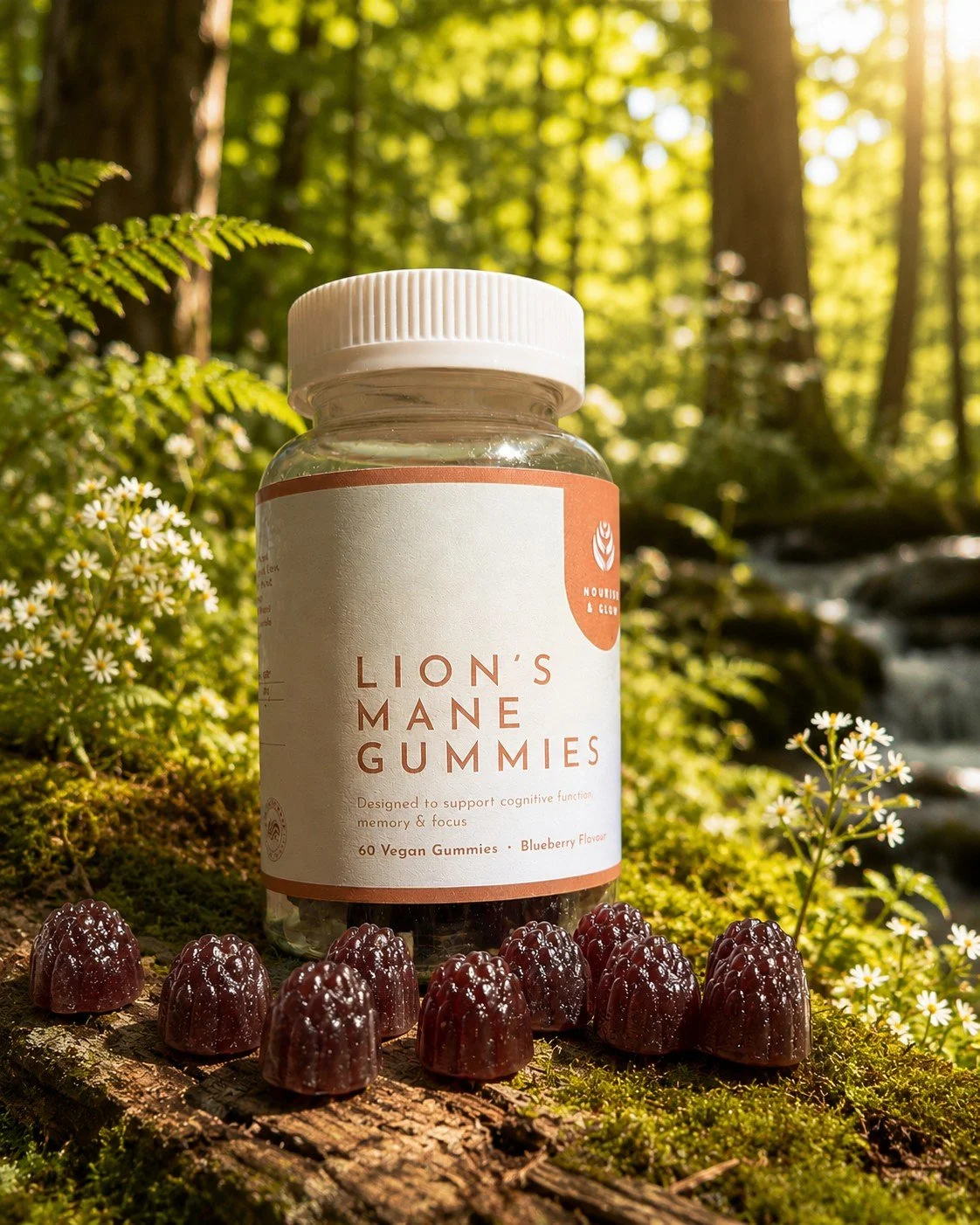 A little daily support for a busy mind. 

Our Lion's Mane Gummies are designed to support focus, memory and cognitive function &mdash; all wrapped up in a delicious blueberry gummy.

#LionsMane #MushroomWellness #NourishAndGlow #BrainHealth #FocusNat