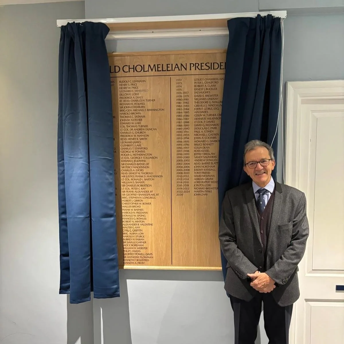 Old Cholmeleian President Board&nbsp;