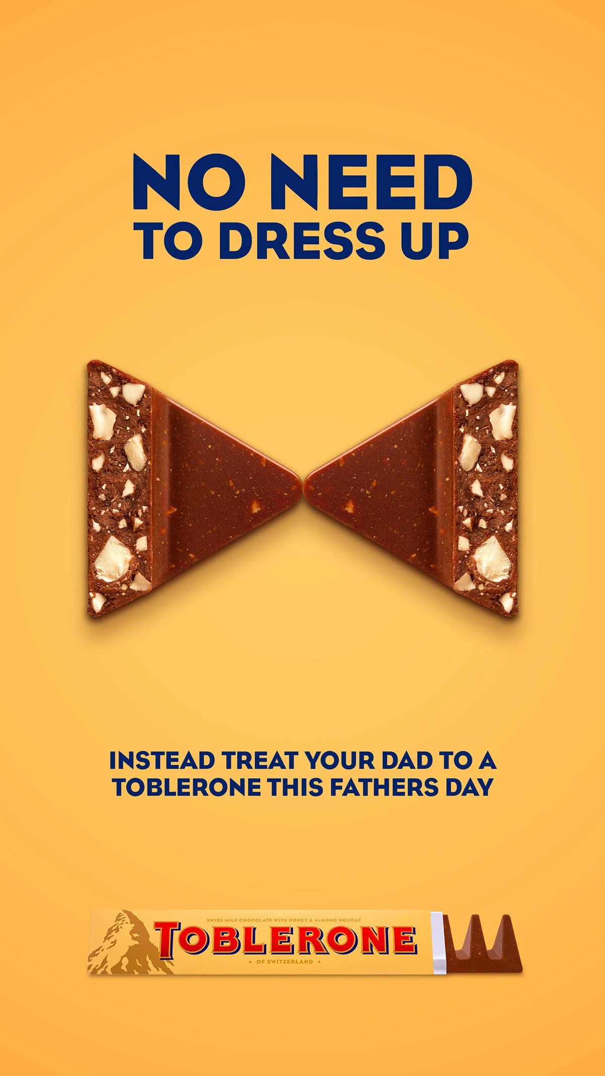 We used the chocolate triangle itself to represent activities you should skip in favour of spending some quality time with your dad.