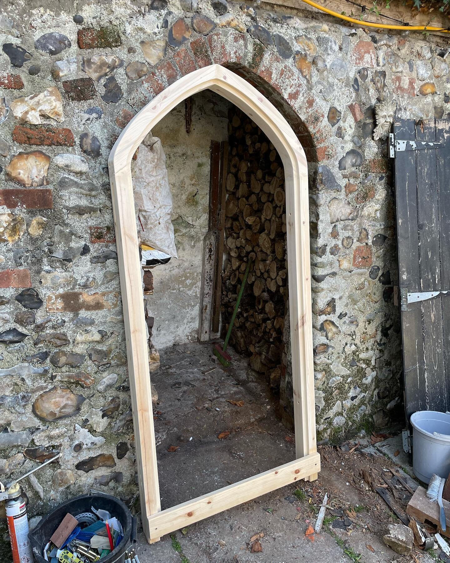 Gothic arch door frame made on site to replace the old rotten one.

#joinery#carpentry#carpenter#joiner#norfolk#northnorfolk#southnorfolk#homeimprovement
