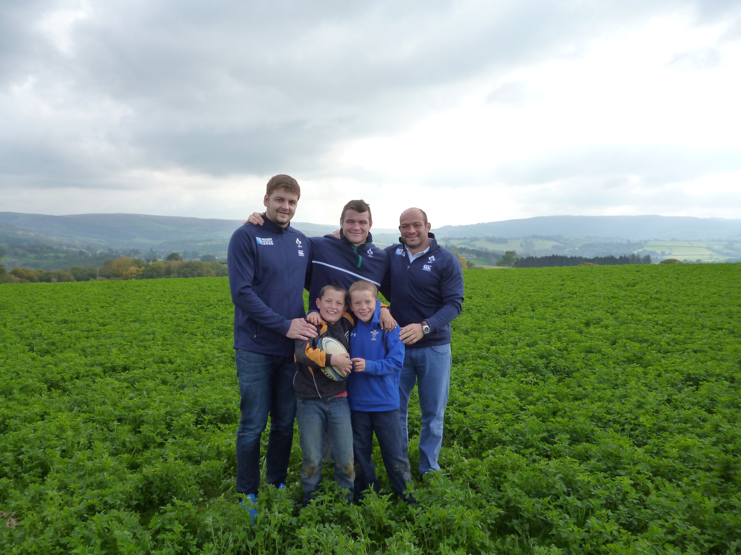 from left to right:  Iain Henderson, Jack McGrath and Rory Best from the Irish World Cup Rugby Team. 