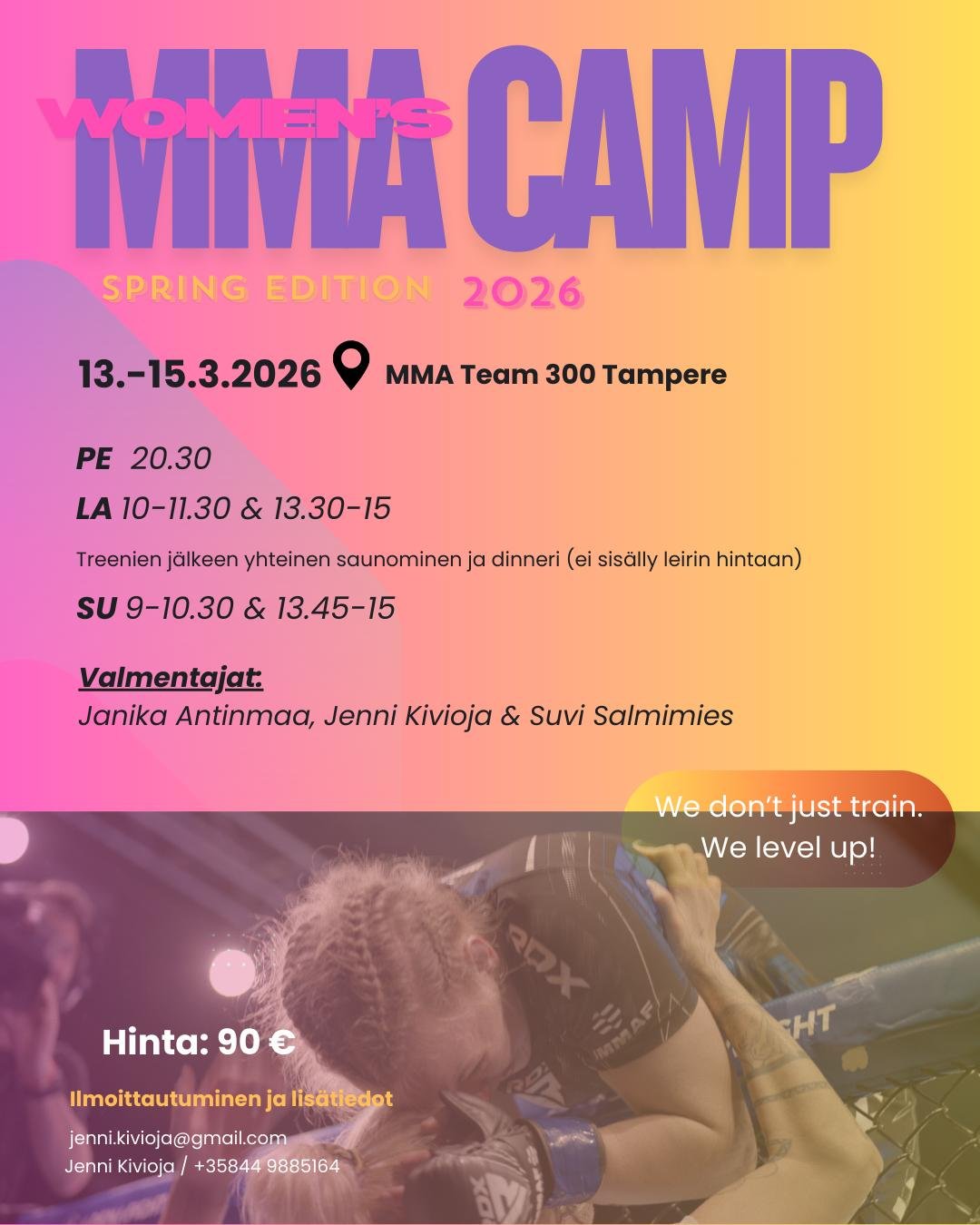 La 13-15.3.2026  Naisten vapaaotteluleiri