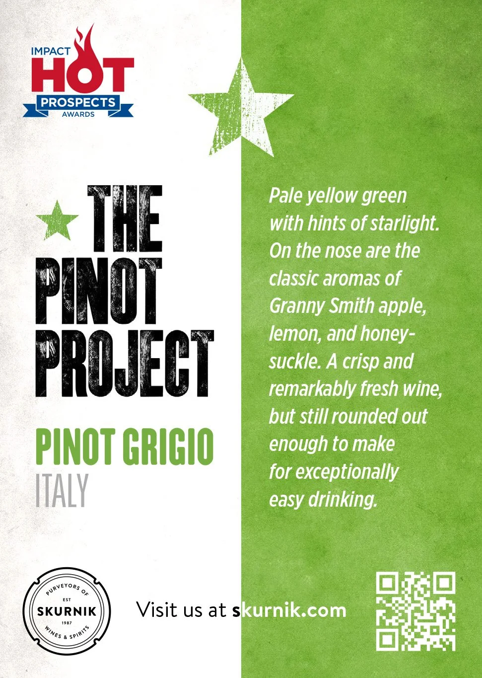 PINOT GRIGIO, 'ITALY' shelf talker